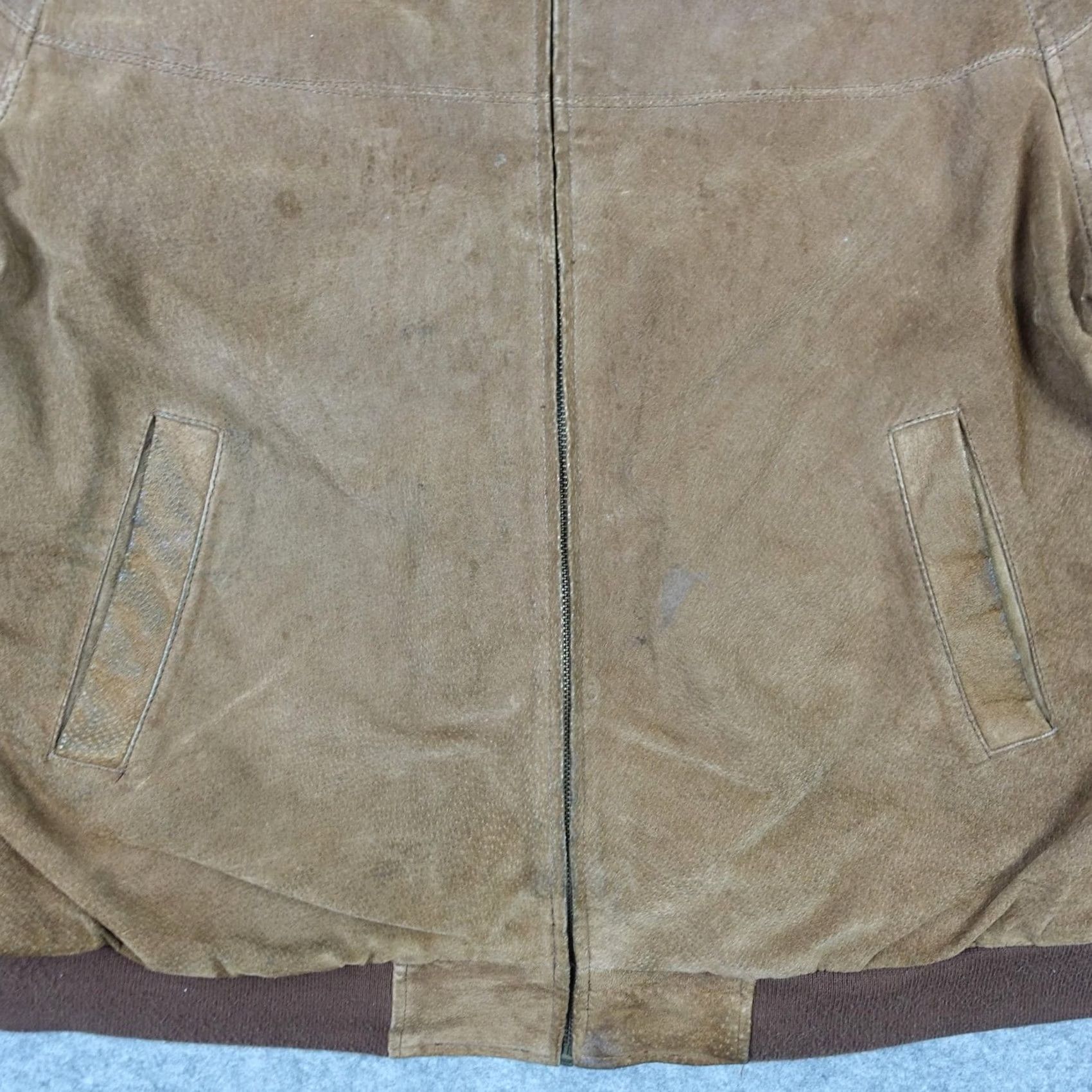 Route 66 VINTAGE Route 66 Jacket Mens XL Brown Leather Bomber Quilted Lining Full Zip VTG Size US XL / EU 56 / 4 - 3 Thumbnail