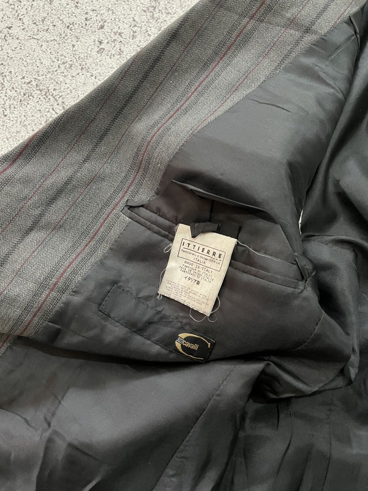 Just Cavalli Roberto Cavalli Just Cavalli Pin Stripe Blazer Suits Jacket Size 40R - 7 Thumbnail
