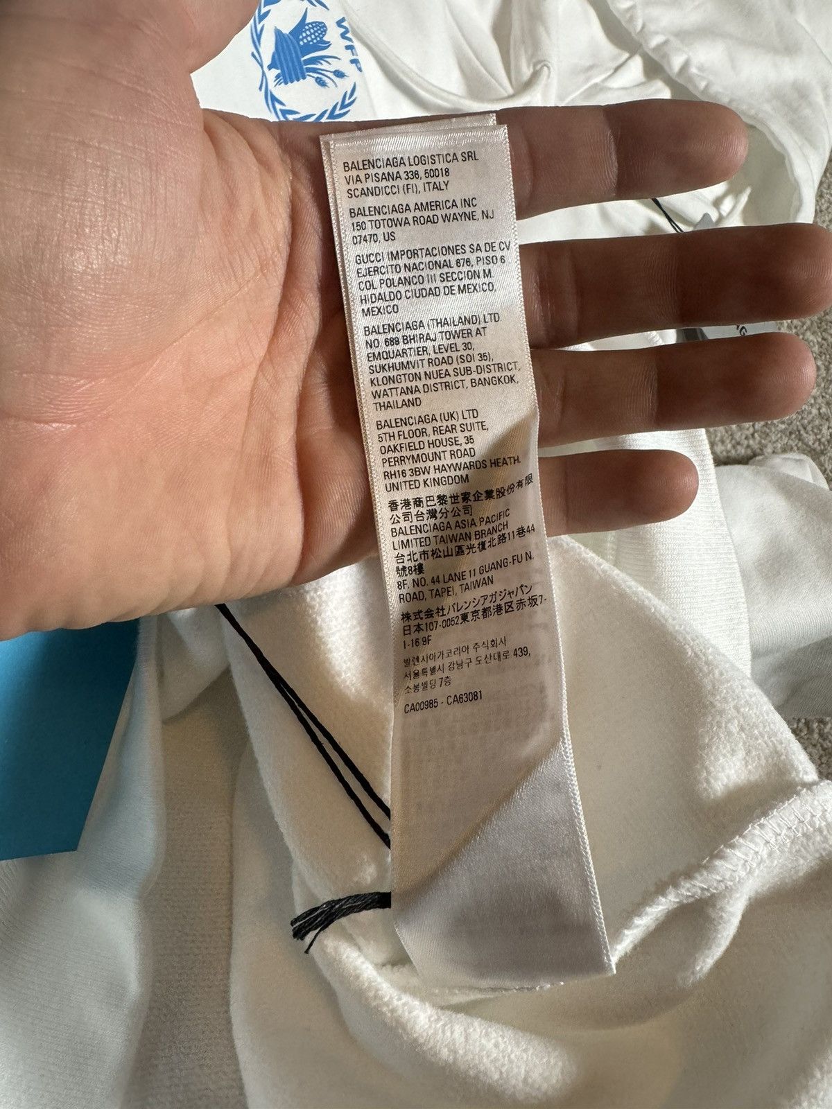 Balenciaga balenciaga world food programme white hoodie Size US L / EU 52-54 / 3 - 7 Thumbnail