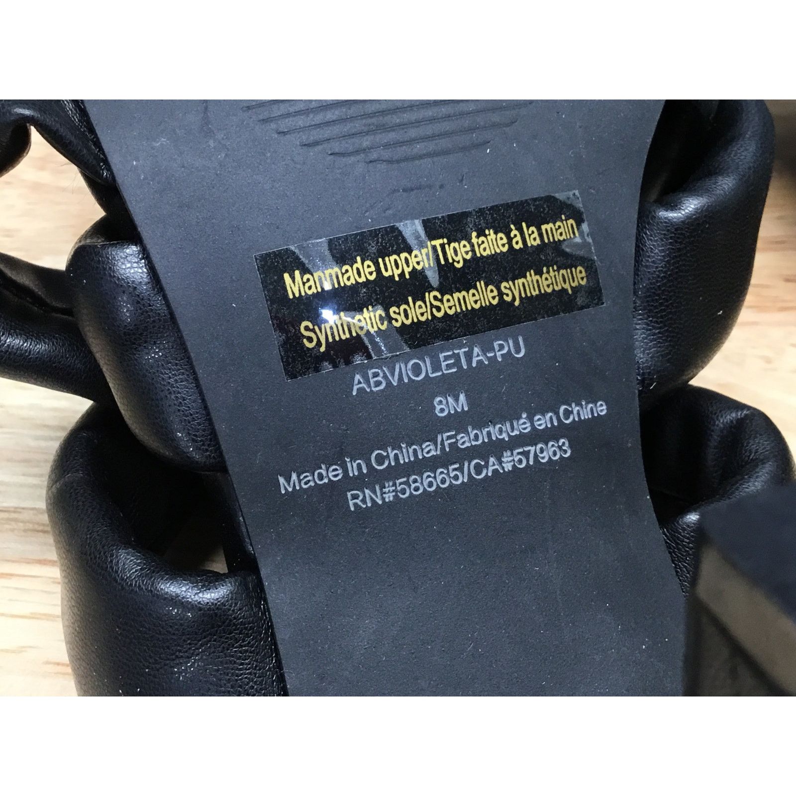 Other Abound Violeta Puffy Strap Sandals Women's 8 Black Leather Size US 8 / IT 38 - 6 Thumbnail