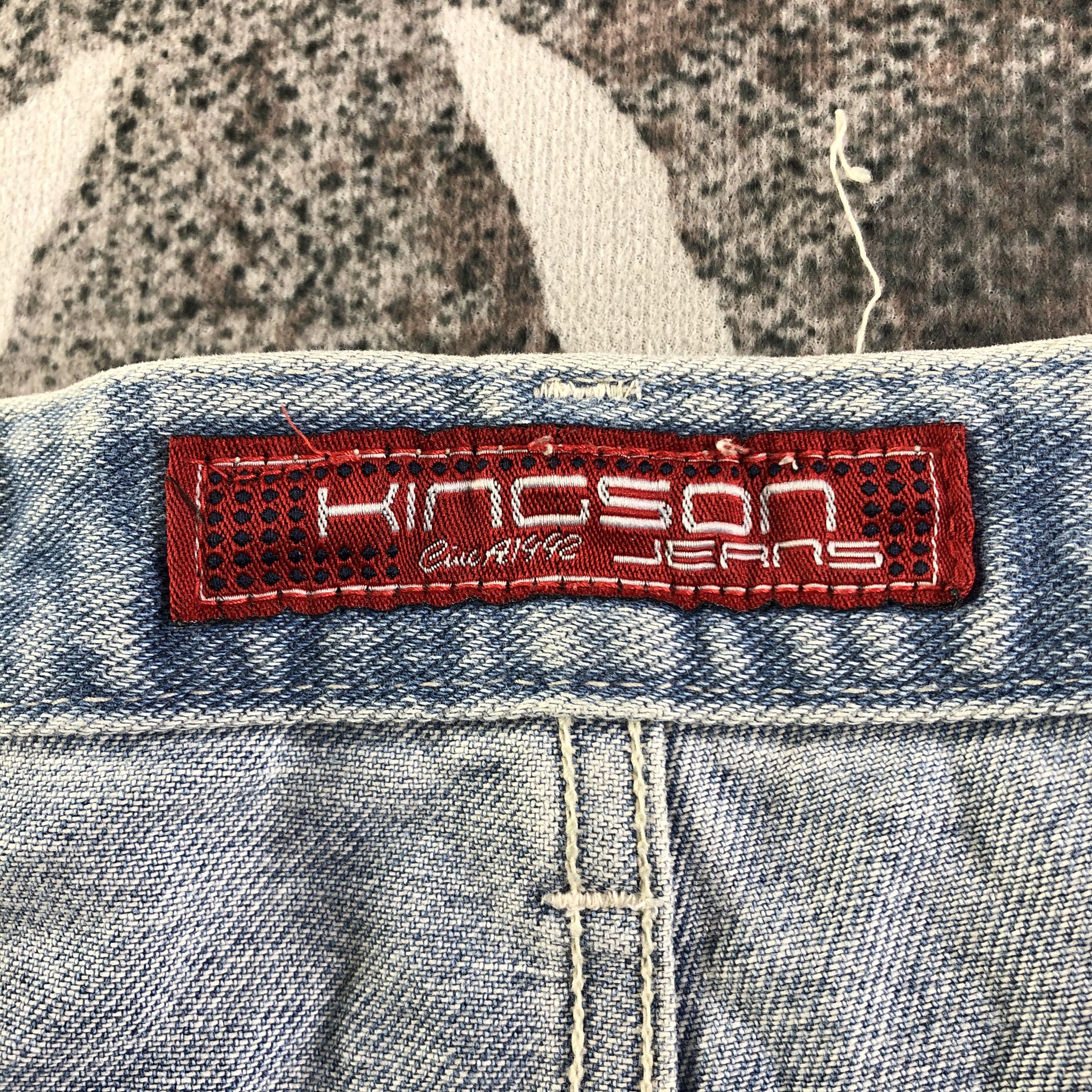 Japanese Brand Vintage Kingson Jeans Ripped Denim KJ3050 Size US 34 / EU 50 - 9 Thumbnail