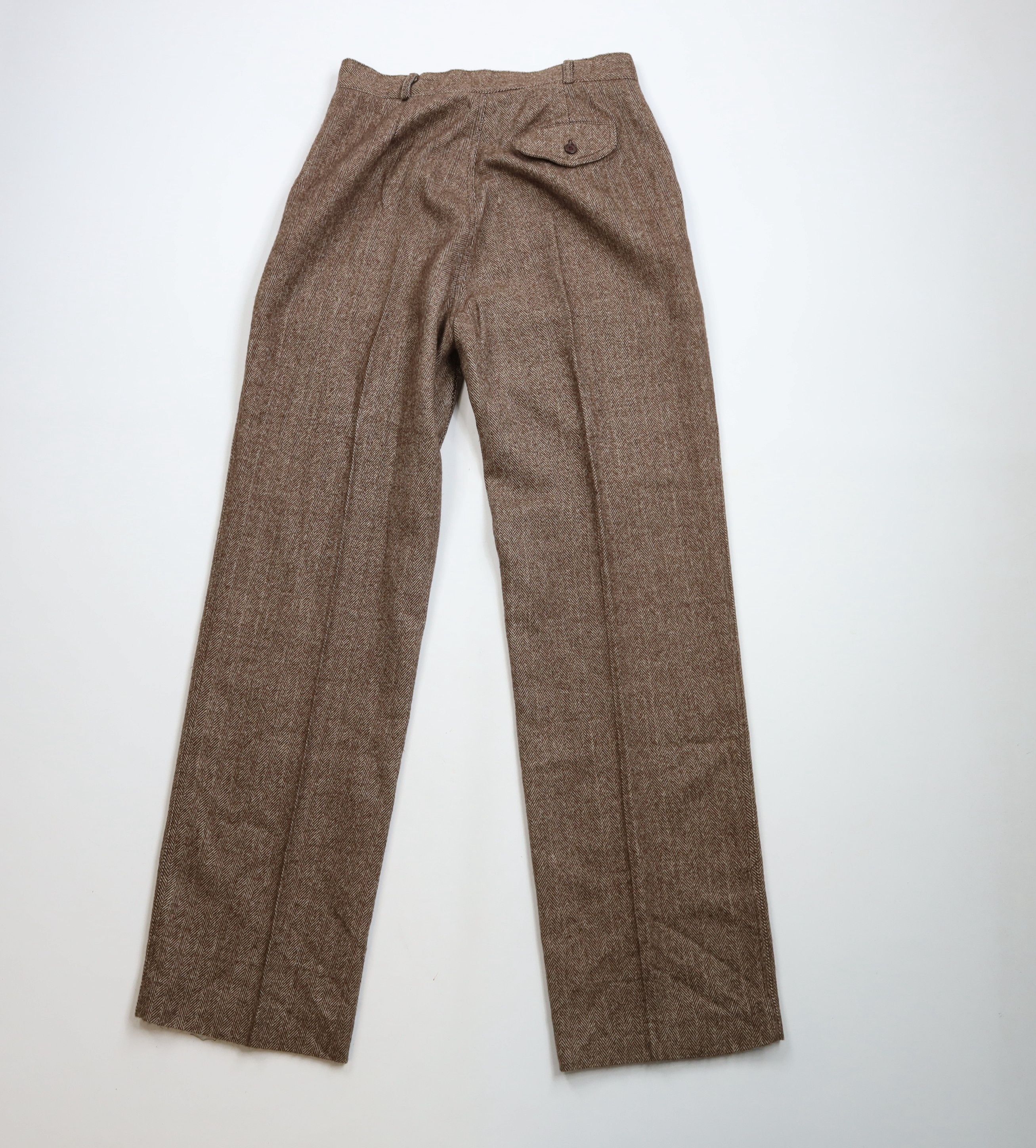 Vintage Vintage 90s Streetwear Herringbone Flared Wide Leg Pants Size 34" / US 12 / IT 48 - 8 Thumbnail