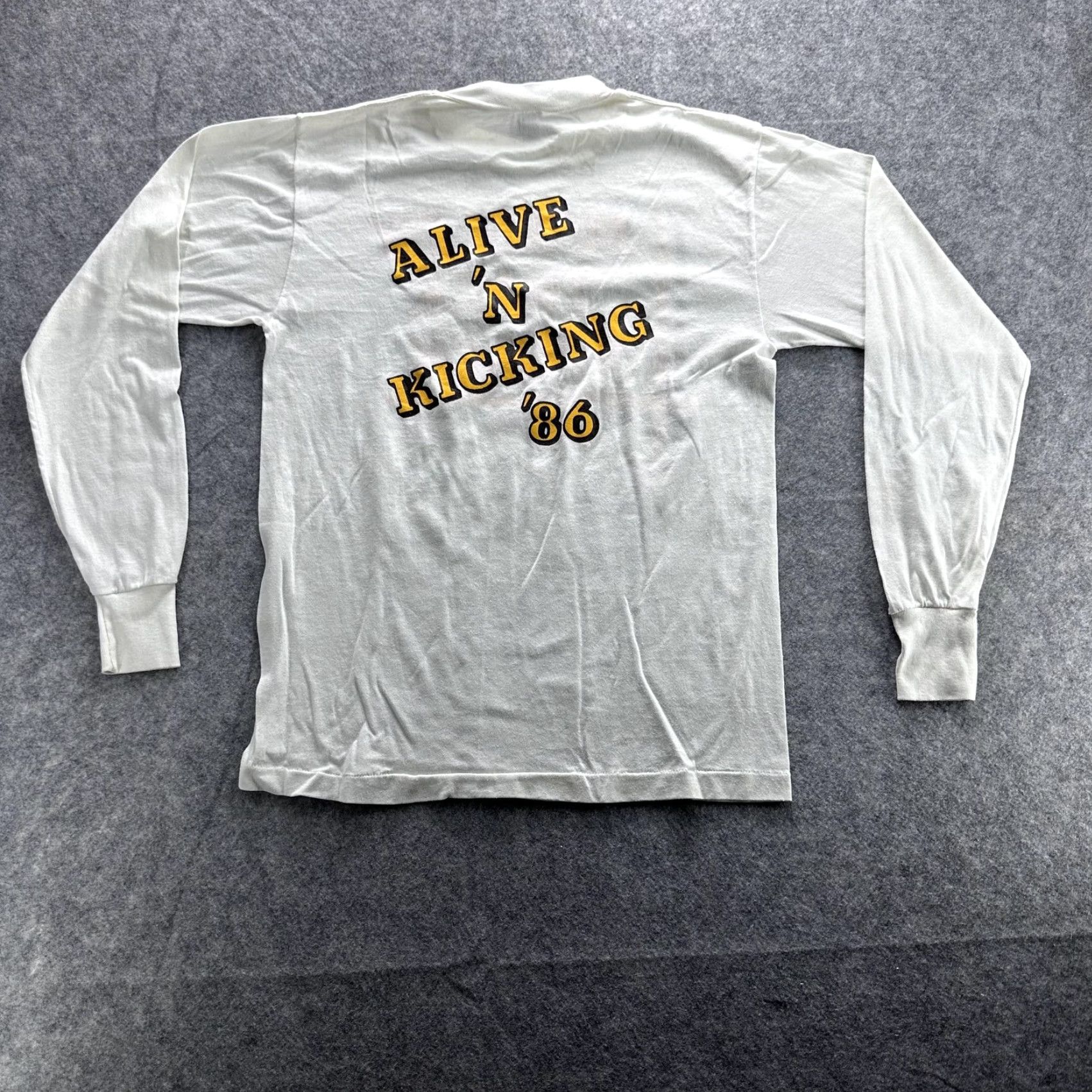 Russell Athletic VINTAGE Russell Athletic McAuley Track Attack Long Sleeve Shirt Mens Medium Ivory 80s Sports Size US M / EU 48-50 / 2 - 6 Thumbnail