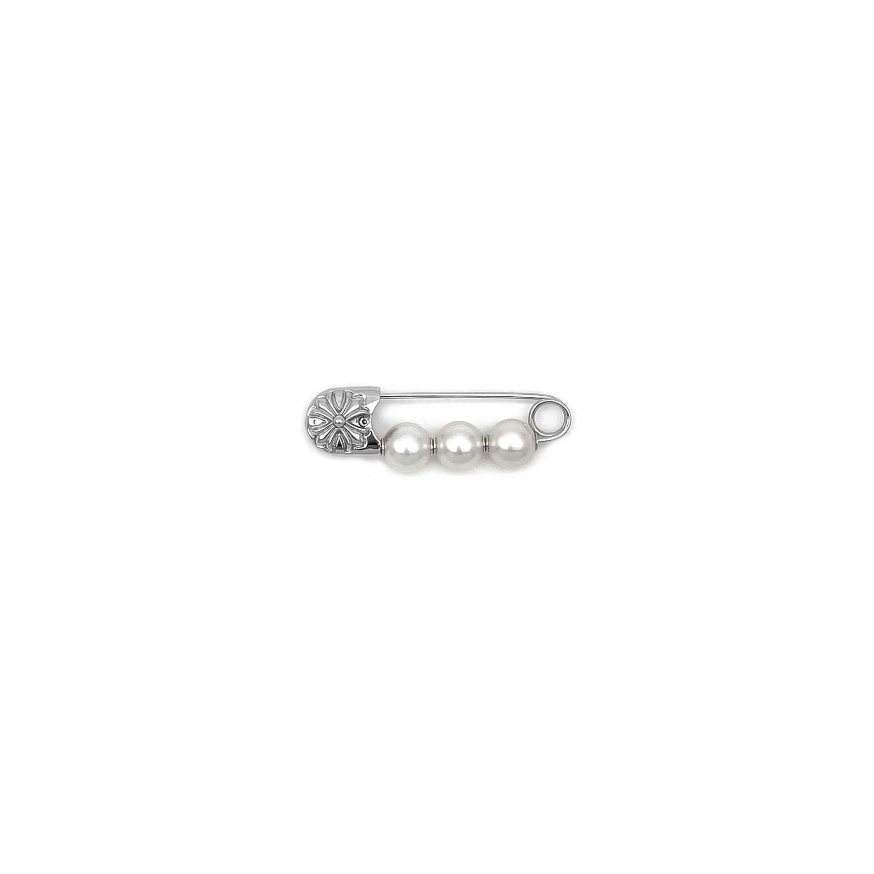 Chrome Hearts Chrome Hearts Mikimoto 18K White Gold Pearl Safety Pin Size ONE SIZE - 3 Thumbnail