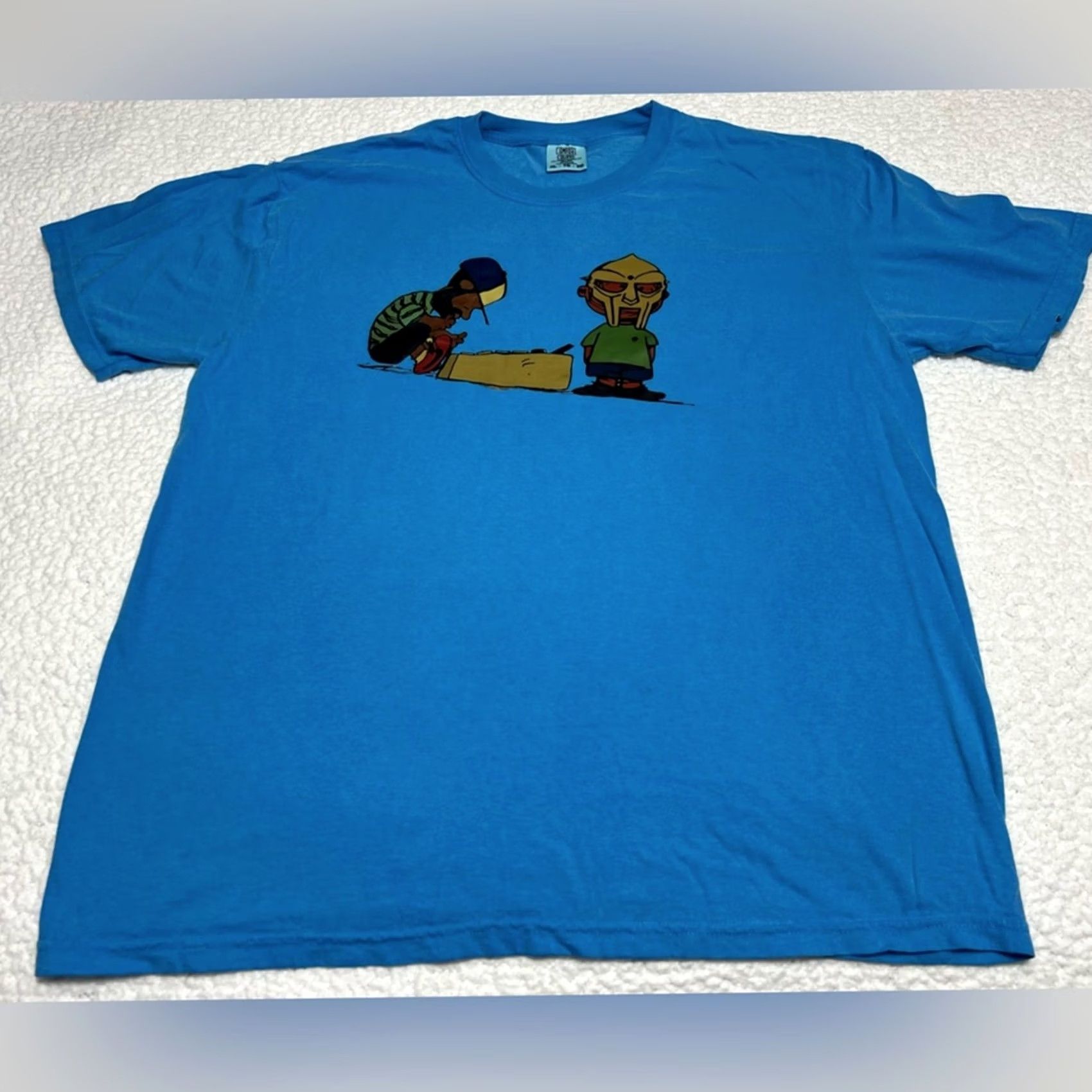 Comfort Colors MF DOOM X J. DILLA Cartoon Mashup Rap Shirt MEN XL Blue Comfort Colors MSR Size US XL / EU 56 / 4 - 2 Thumbnail