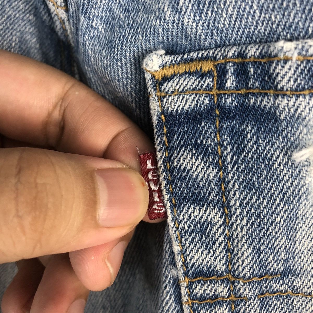 Levi's DLL Levis 501 Ripped distressed faded Blue Denim Pants #C002 Size US 30 / EU 46 - 19 Thumbnail