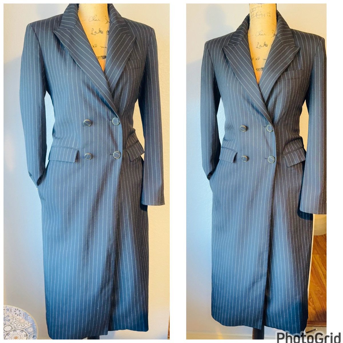 Zara ZARA Pinstriped Blazer Coat Size S / US 4 / IT 40 - 5 Thumbnail