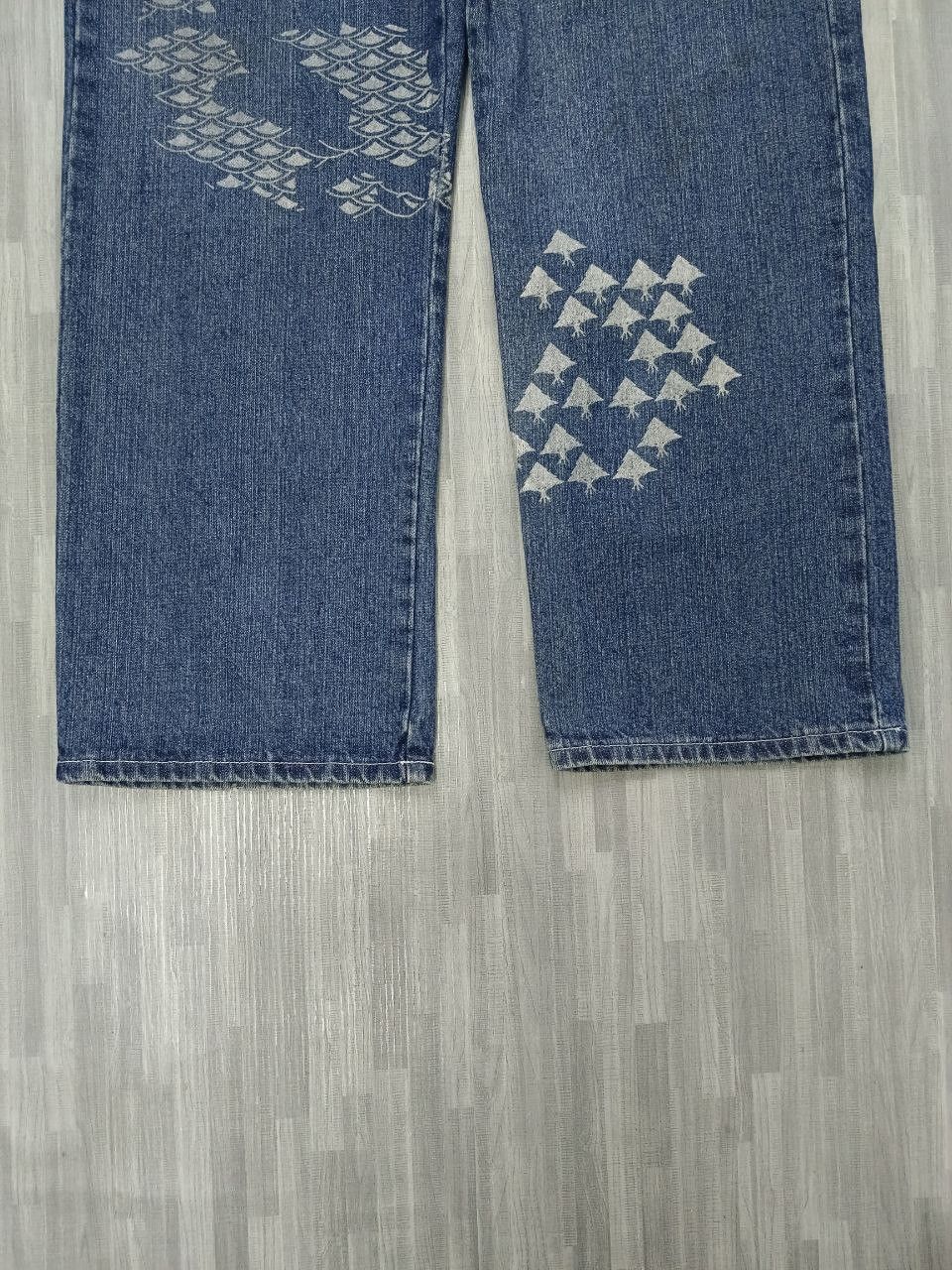 Vintage WIDE PANTS VINTAGE Y2K TREE CHRISTMAS ING DENIM PANTS Size US 31 - 6 Thumbnail