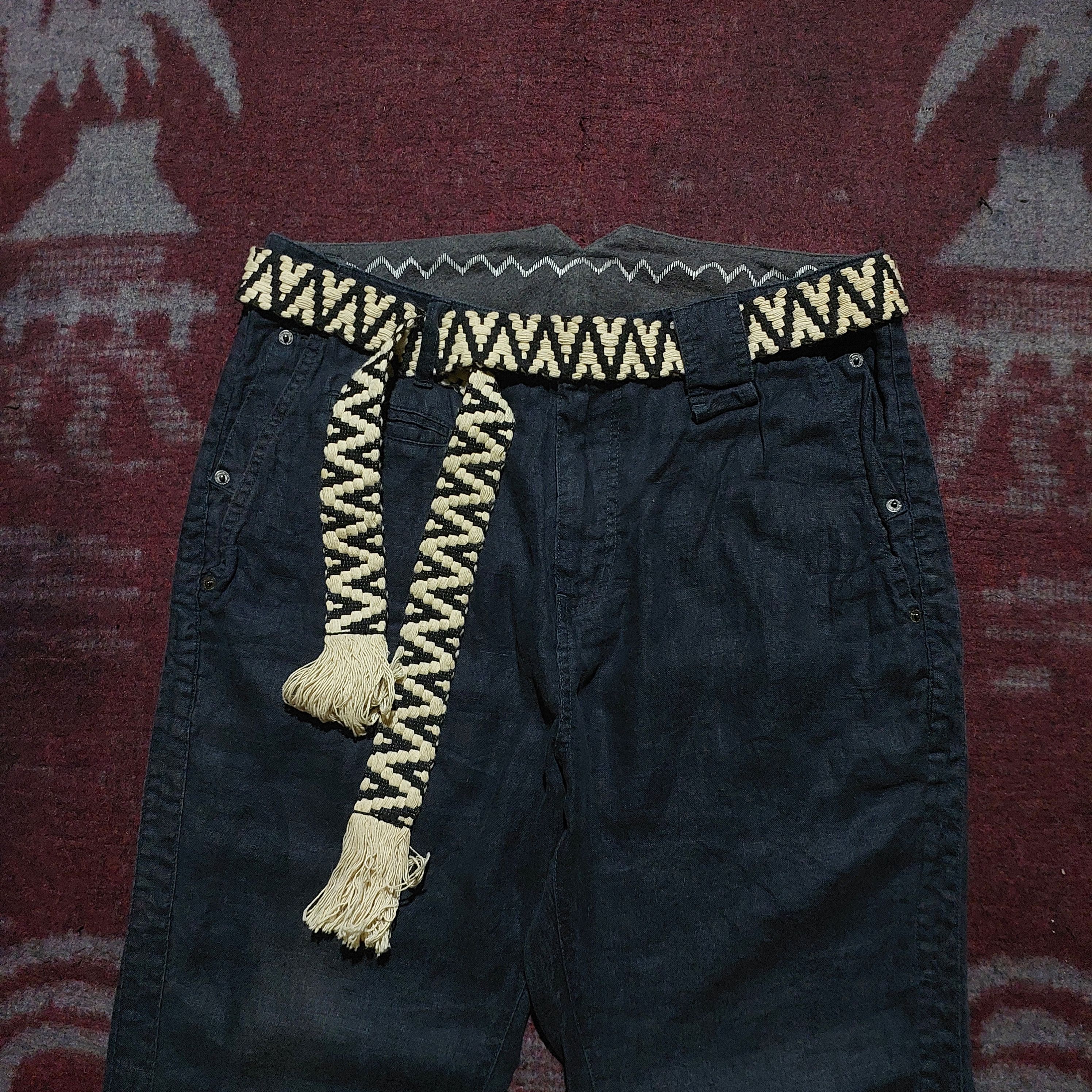 PPFM PPFM Japan navy blue linen long pants Size US 32 / EU 48 - 3 Thumbnail