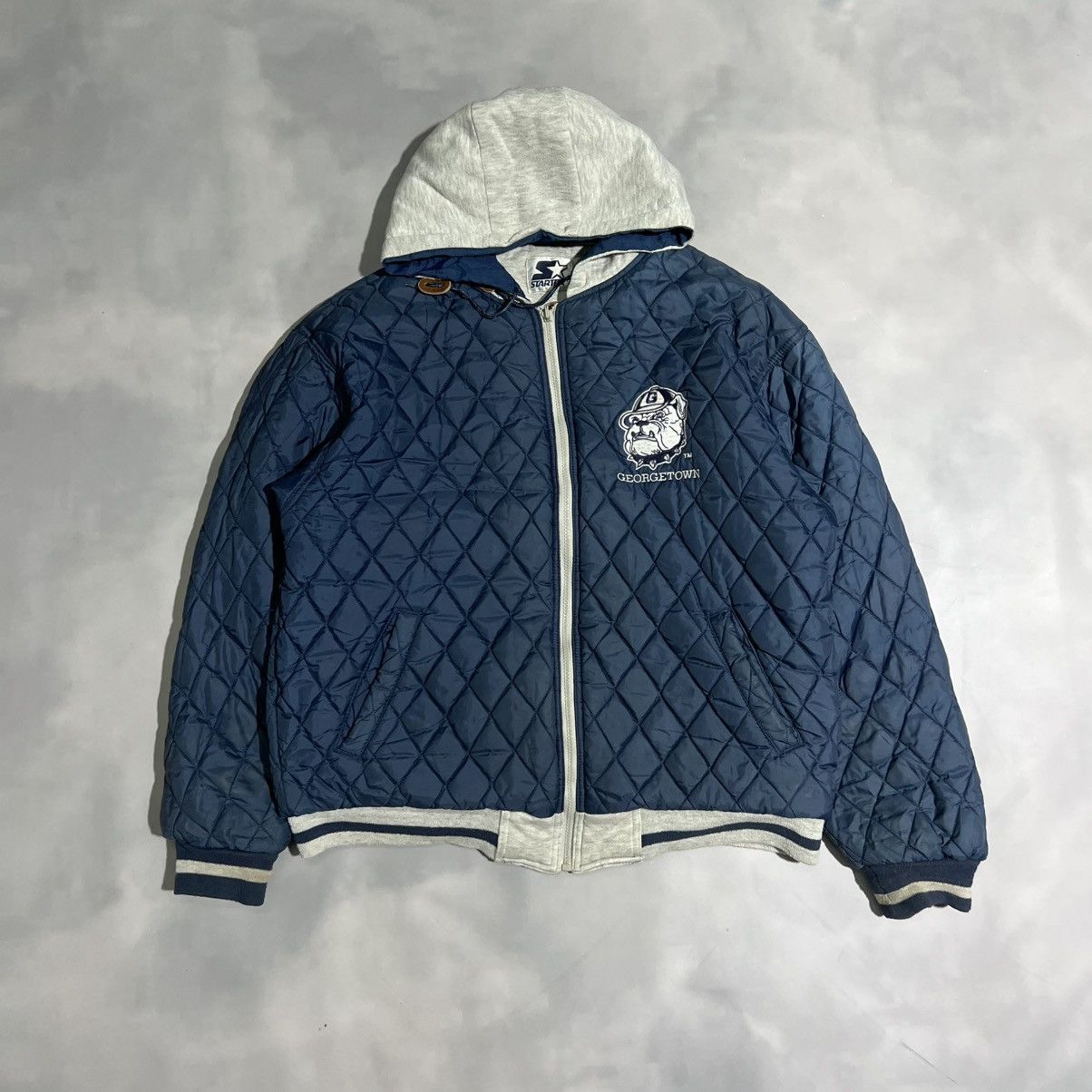 Starter Vintage Y2K Starter Georgetown Reversible Bomber Streetwear Size US L / EU 52-54 / 3 - 8 Thumbnail