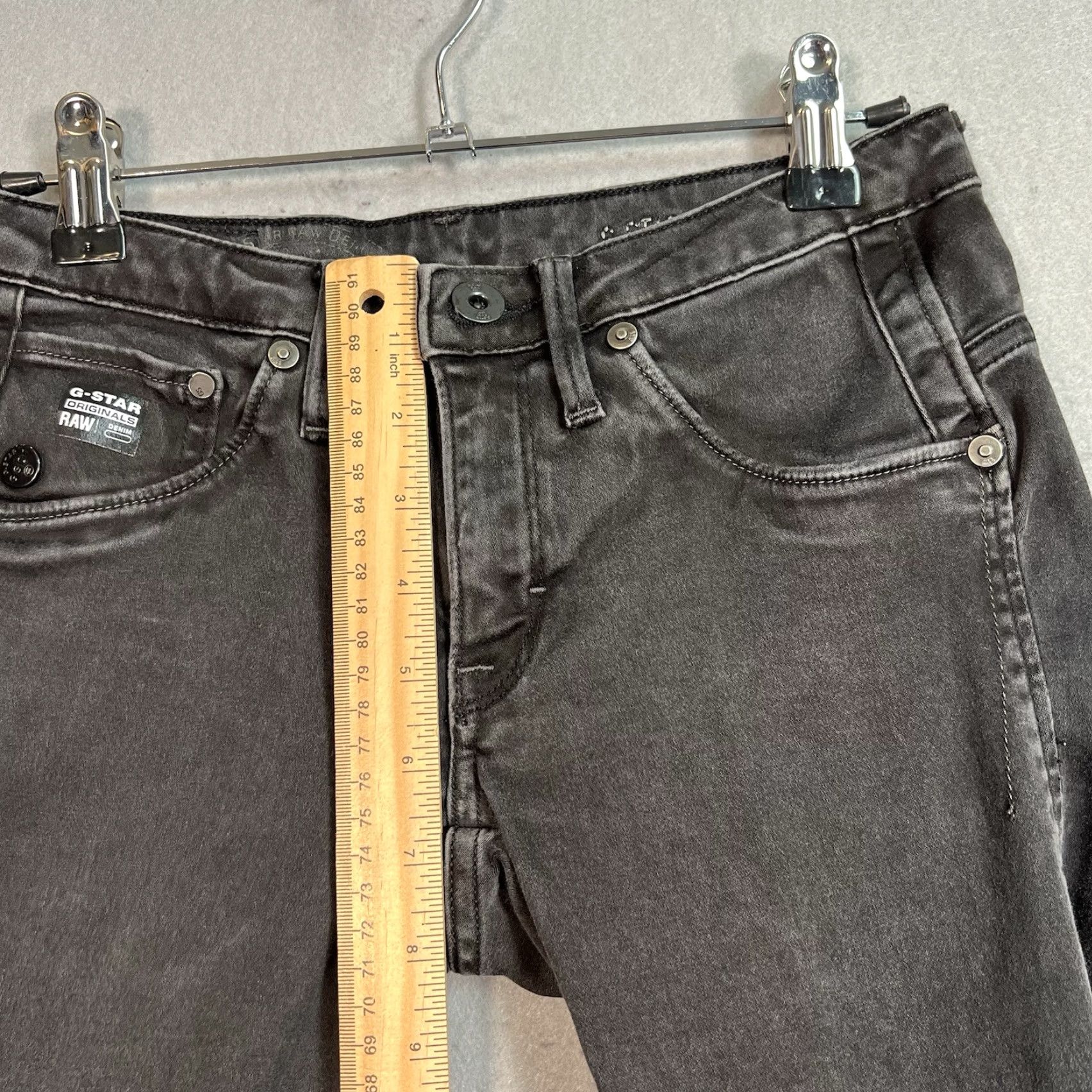 G-Star G Star Raw Jeans Womens 24 Arc 3D Slim Black Wash Denim Skinny 26 x 31 Size 42" / US 20 - 6 Thumbnail