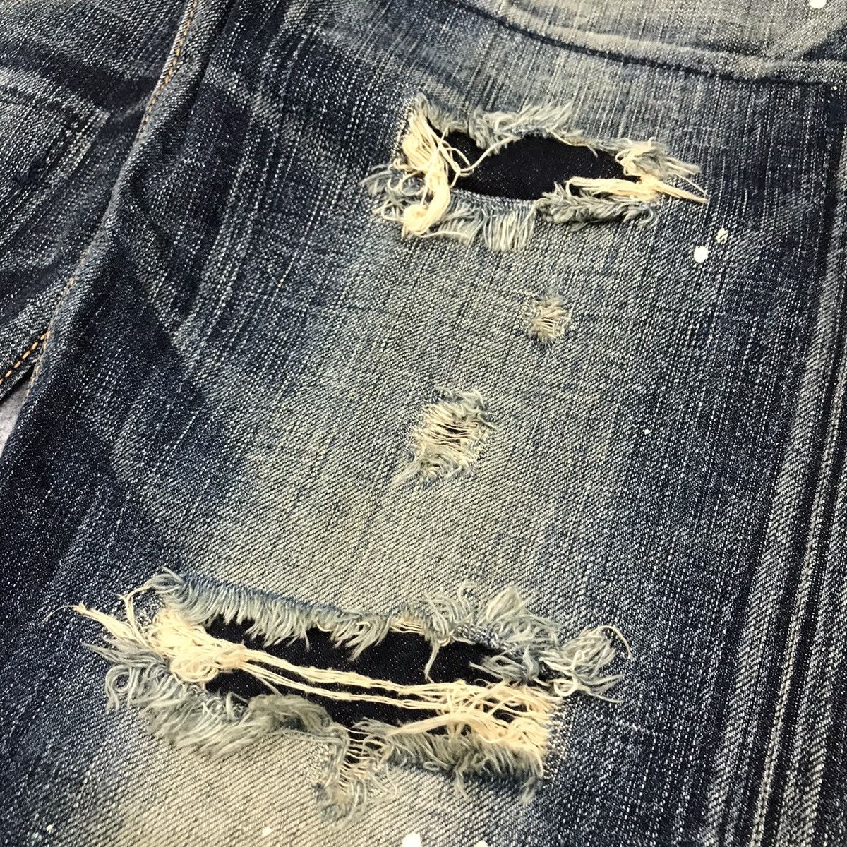 If Six Was Nine × Le Grande Bleu (L.G.B.) RIPPED DISTRESSED PATCHWORK EDWIN JAPANESE DENIM PANTS Size US 30 / EU 46 - 7 Thumbnail