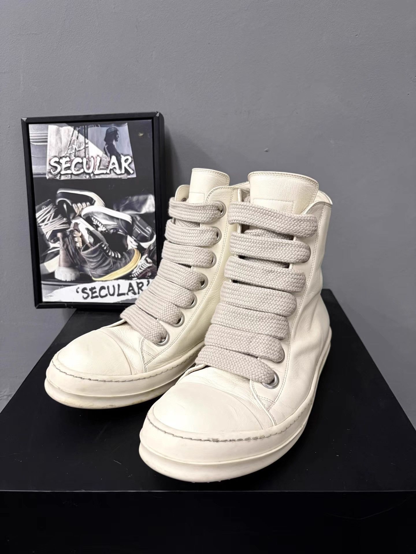 Rick Owens Rick Owens Mainline 24SS Wide-Lace High-Top Sneakers K34 Size US 10 / EU 43 - 1 Thumbnail