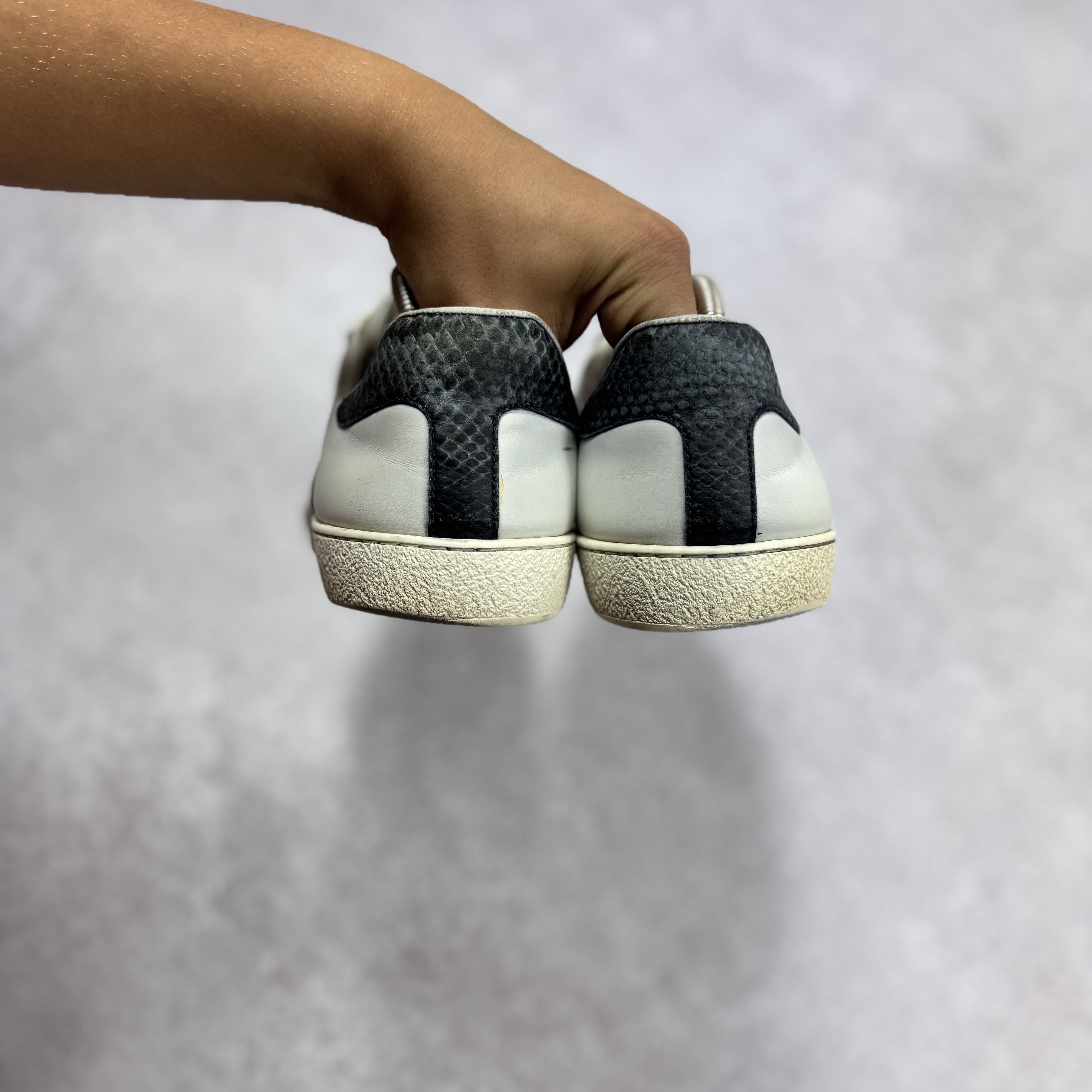 Gucci Men`s Gucci Ace Sneakers 386750 White Leather Sneakers 11 Size US 11.5 / EU 44-45 - 12 Thumbnail