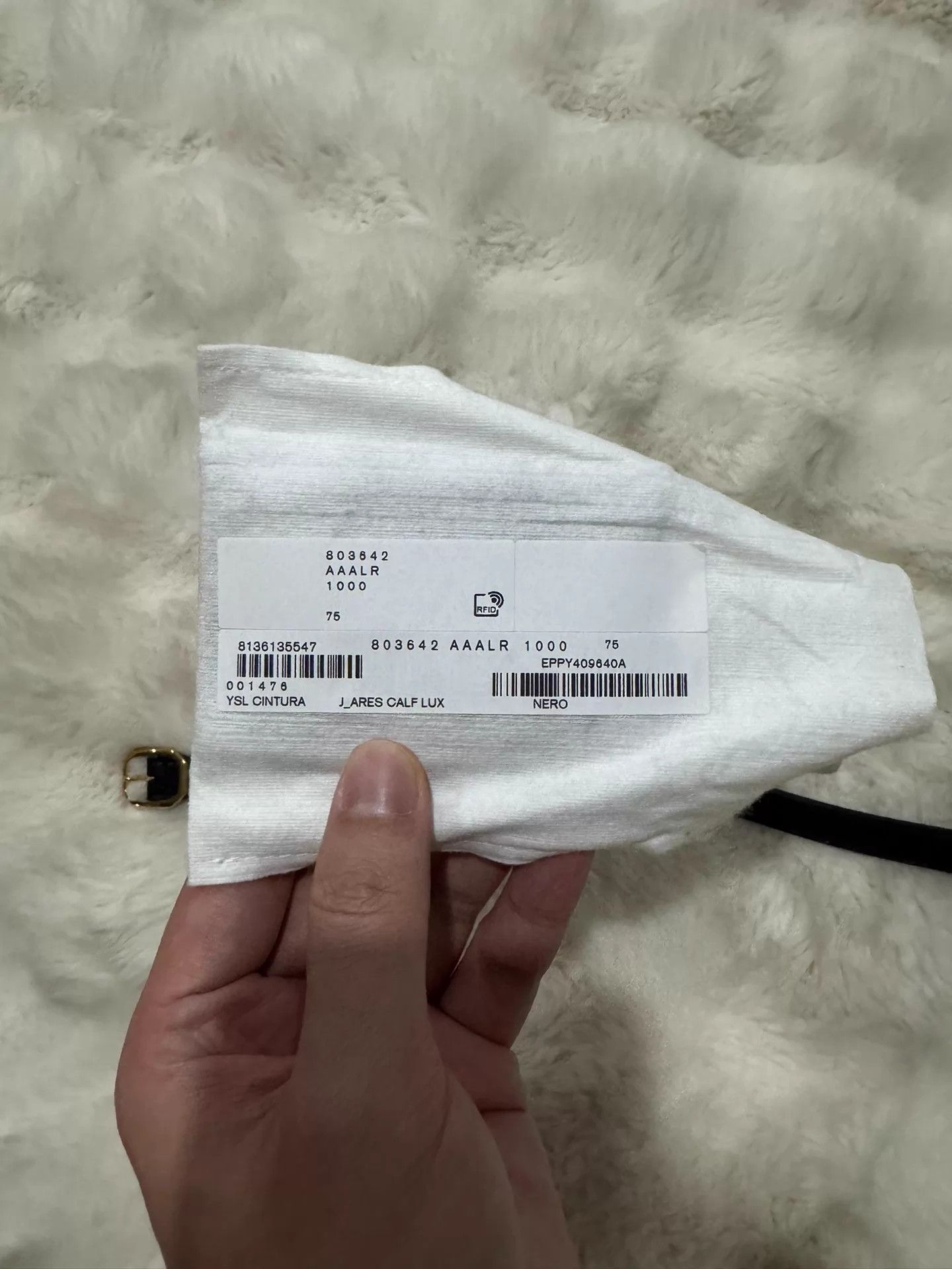 Saint Laurent Paris YSL Saint Laurent Black & Gold Skinny Belt 75 Women's New Size ONE SIZE - 4 Thumbnail