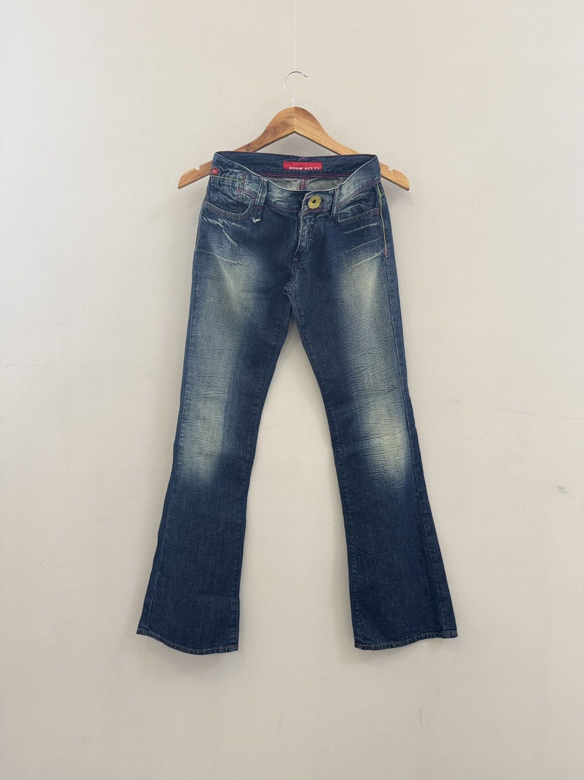 Miss Sixty Miss Sixty Flared Low-Rise Y2K 00’s Distressed BootCut Jeans Size 27" / US 4 / IT 40 - 1 Thumbnail