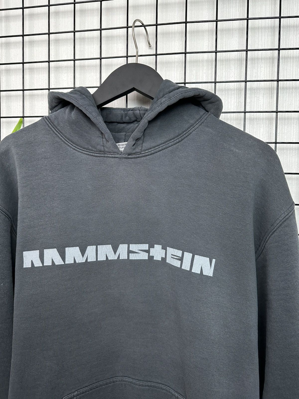 Band Tees × Vintage Rammstein Big Logo Vintage Hoodie Men L size Grey y2k Size US L / EU 52-54 / 3 - 7 Thumbnail