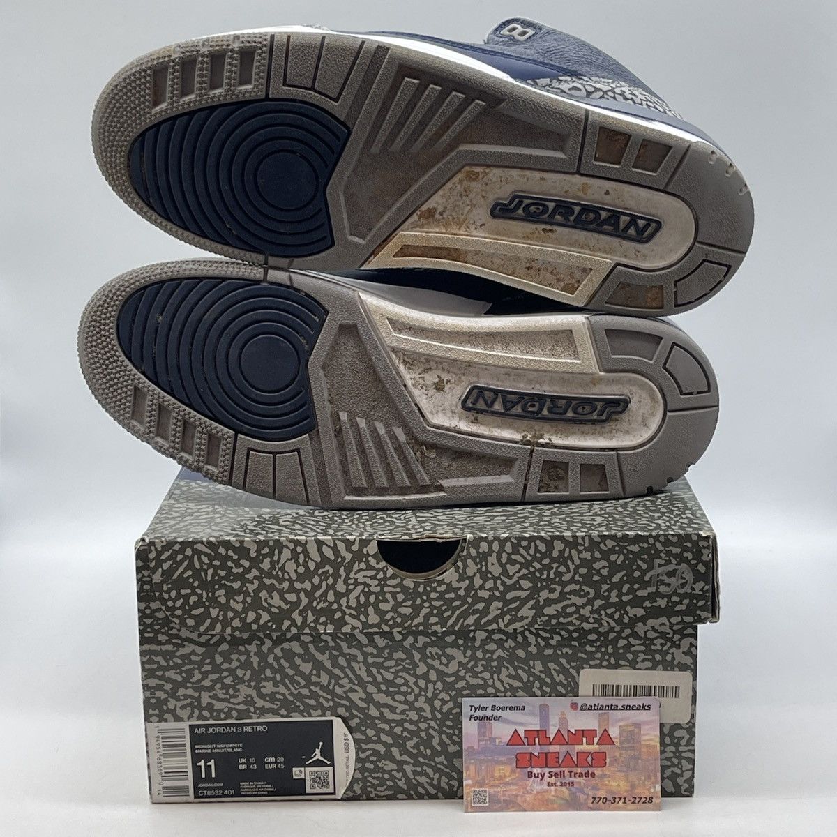 Jordan Brand Air Jordan 3 Georgetown Size US 11 / EU 44 - 7 Thumbnail