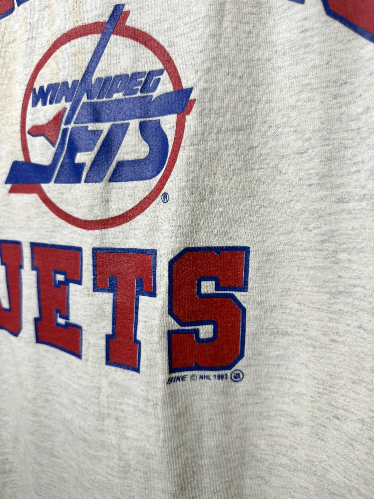 Vintage Rare 1993 NHL Winnipegs Jets Hockey T Shirt 90s Size US XL / EU 56 / 4 - 8 Thumbnail