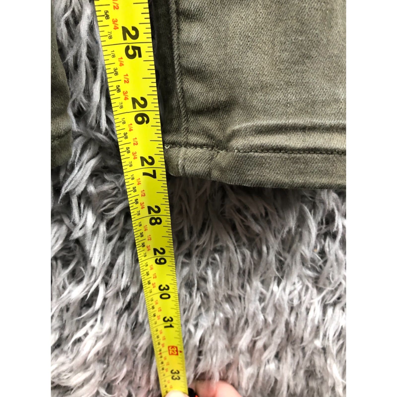 Essentials Amazon Essentials Skinny Ankle Pants Womens Size 10 Green Beige Mid Rise Size 32" / US 10 / IT 46 - 3 Thumbnail