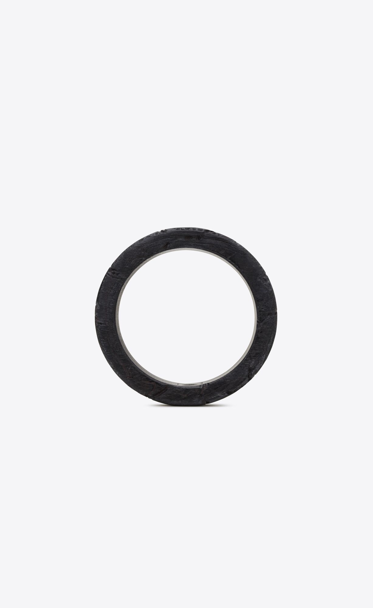 Saint Laurent Paris o1smrcs1224 Size: OS / Scratch Saturn Bangle in Silver/Black Size ONE SIZE - 3 Thumbnail