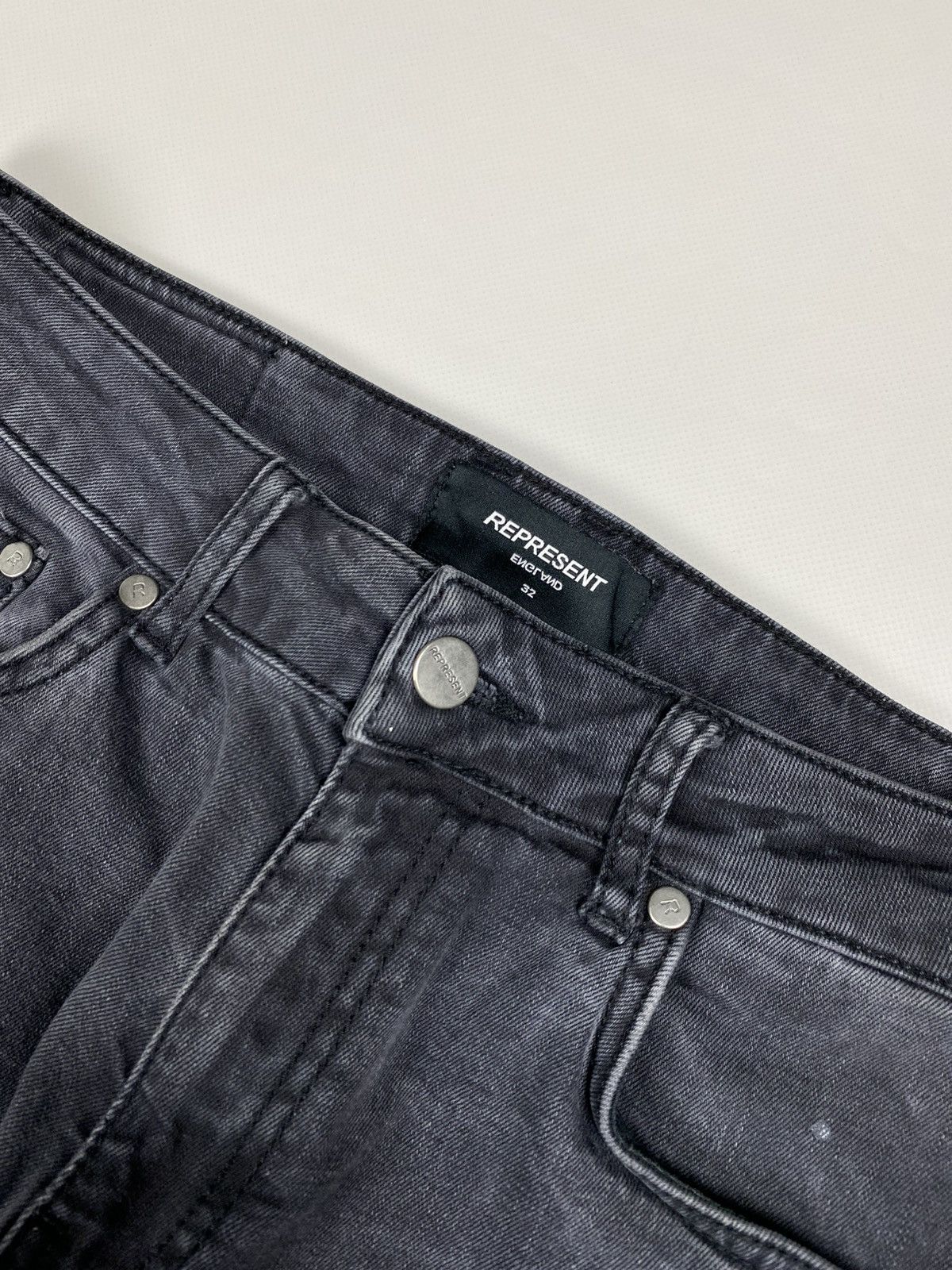 Represent Clo. Represent men’s Repaired Distressed Skinny Denim Jeans Size US 32 / EU 48 - 11 Thumbnail