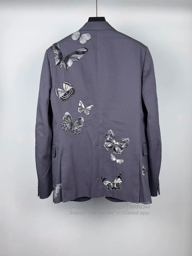 Valentino Valentino Haze-colored embroidered butterfly suit Size 46S - 2 Thumbnail