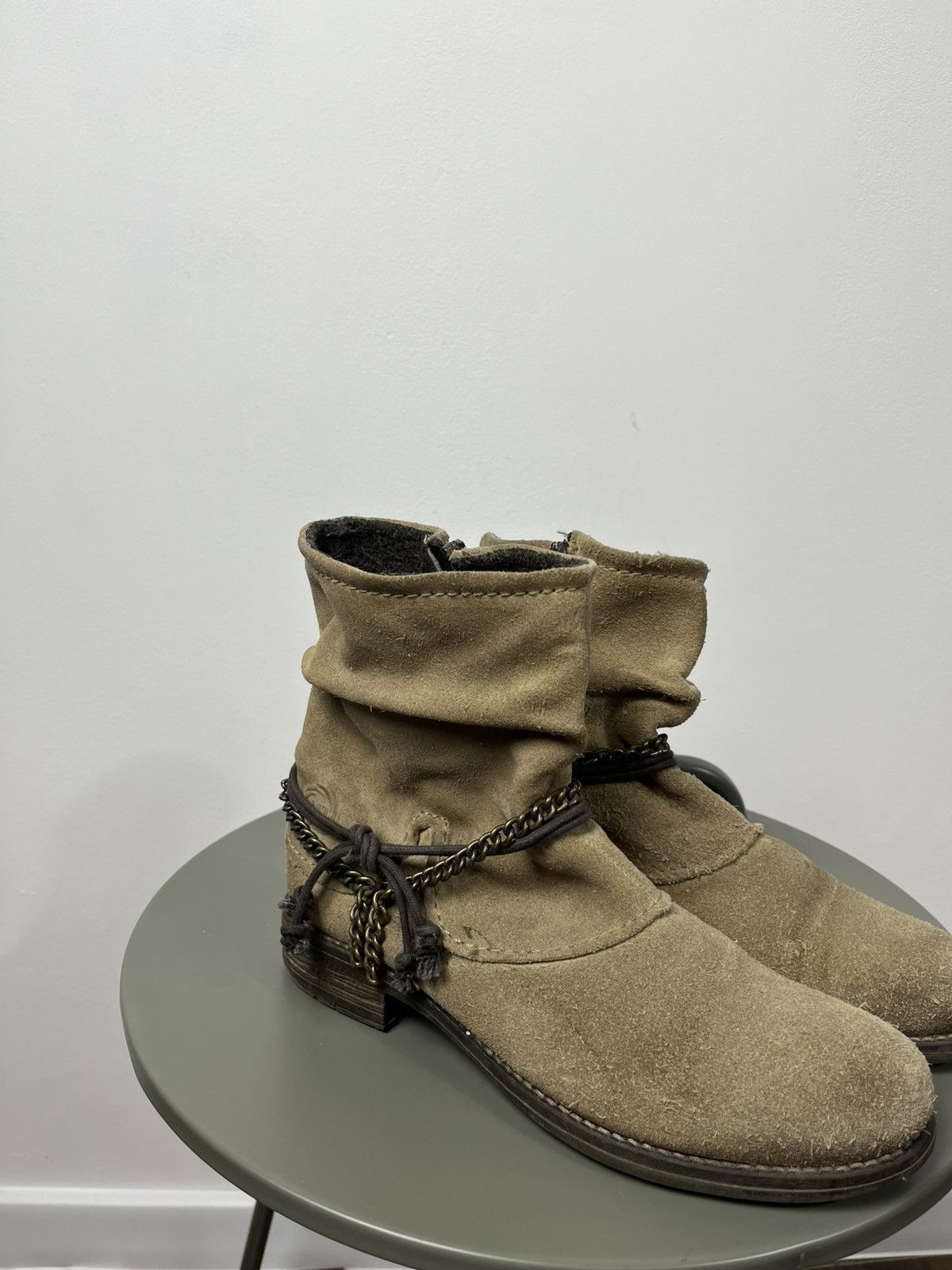 Other Vintage Suede Slouch Boots with Chains and Tassels Size 39 Size US 9 / IT 39 - 2 Thumbnail