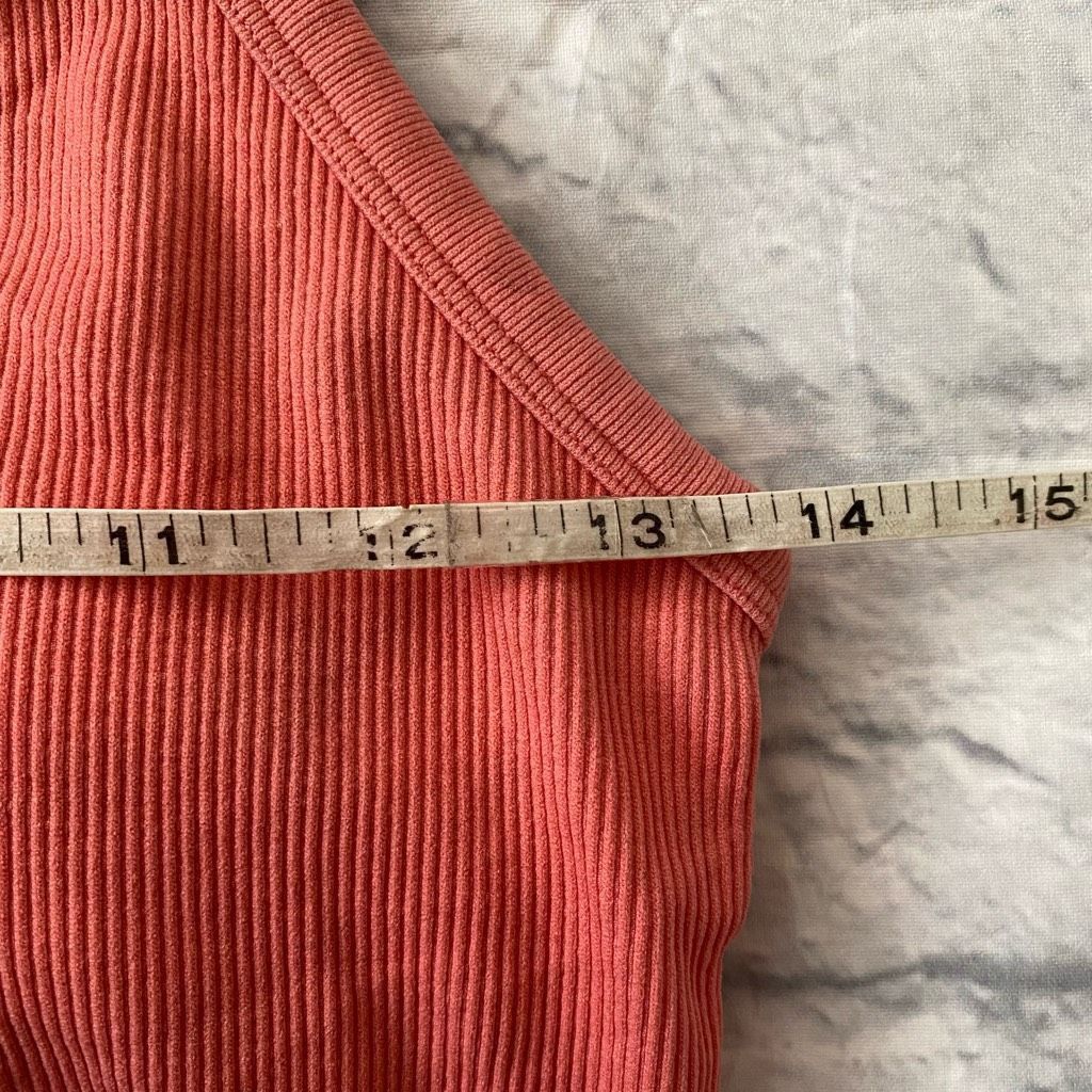 Other Women S ribbed racerback sports bra w/removable pads coral c Size S / US 4 / IT 40 - 8 Thumbnail