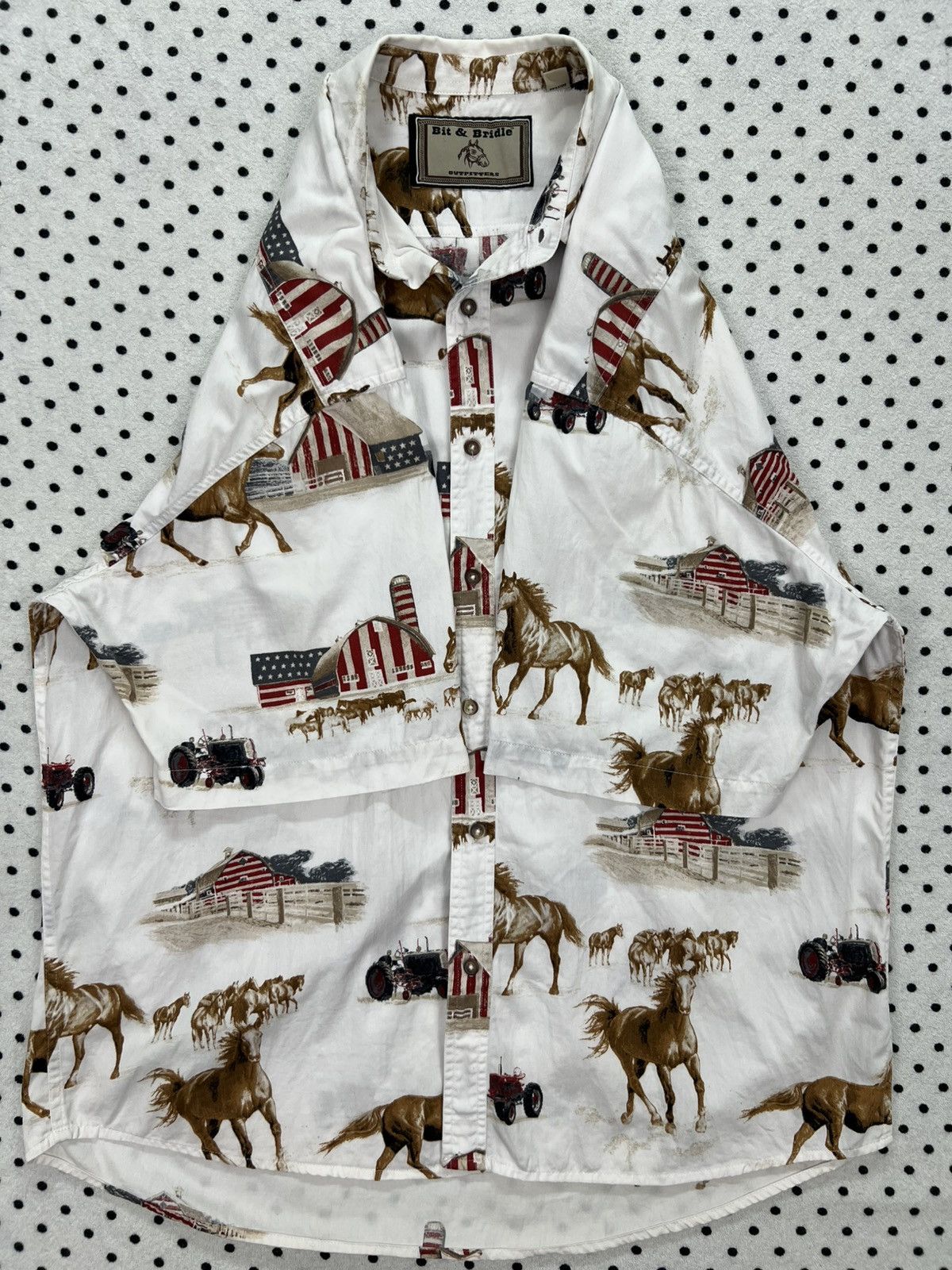 Vintage Bit & Bridle All Over Print Shirt Size US L / EU 52-54 / 3 - 5 Thumbnail