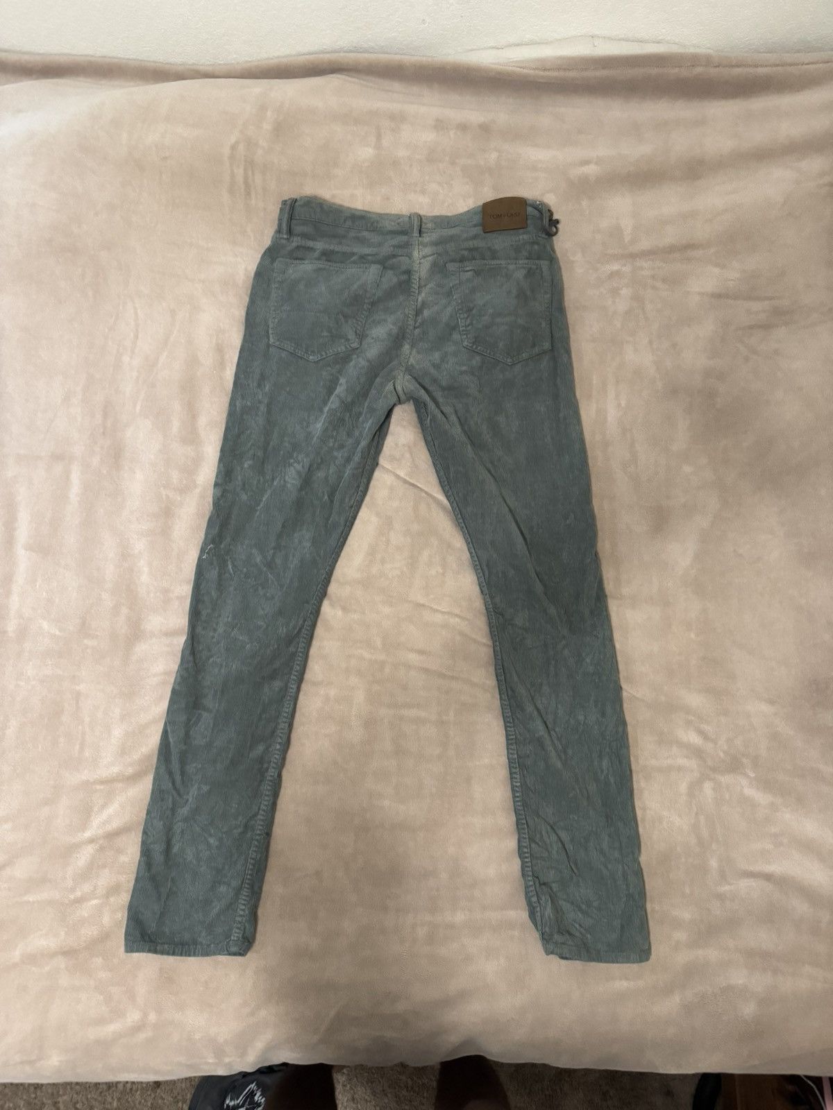 Tom Ford Mr Porter Olive Green Tom Ford Slim Corduroy Pants Size US 34 / EU 50 - 3 Thumbnail