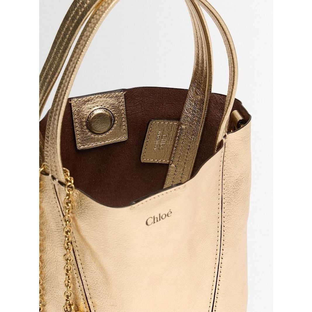 Chloe Chloe Spin Gold Leather Shoulder Bag New & Authentic Size ONE SIZE - 3 Thumbnail