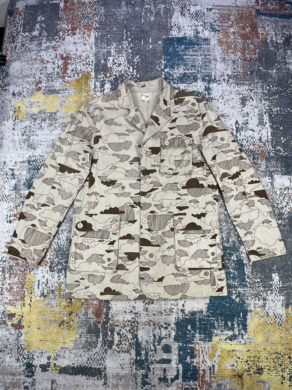 Vintage Vintage Syndrome Canvas Doodle Overprinted Jackets Size US L / EU 52-54 / 3 - 2 Thumbnail
