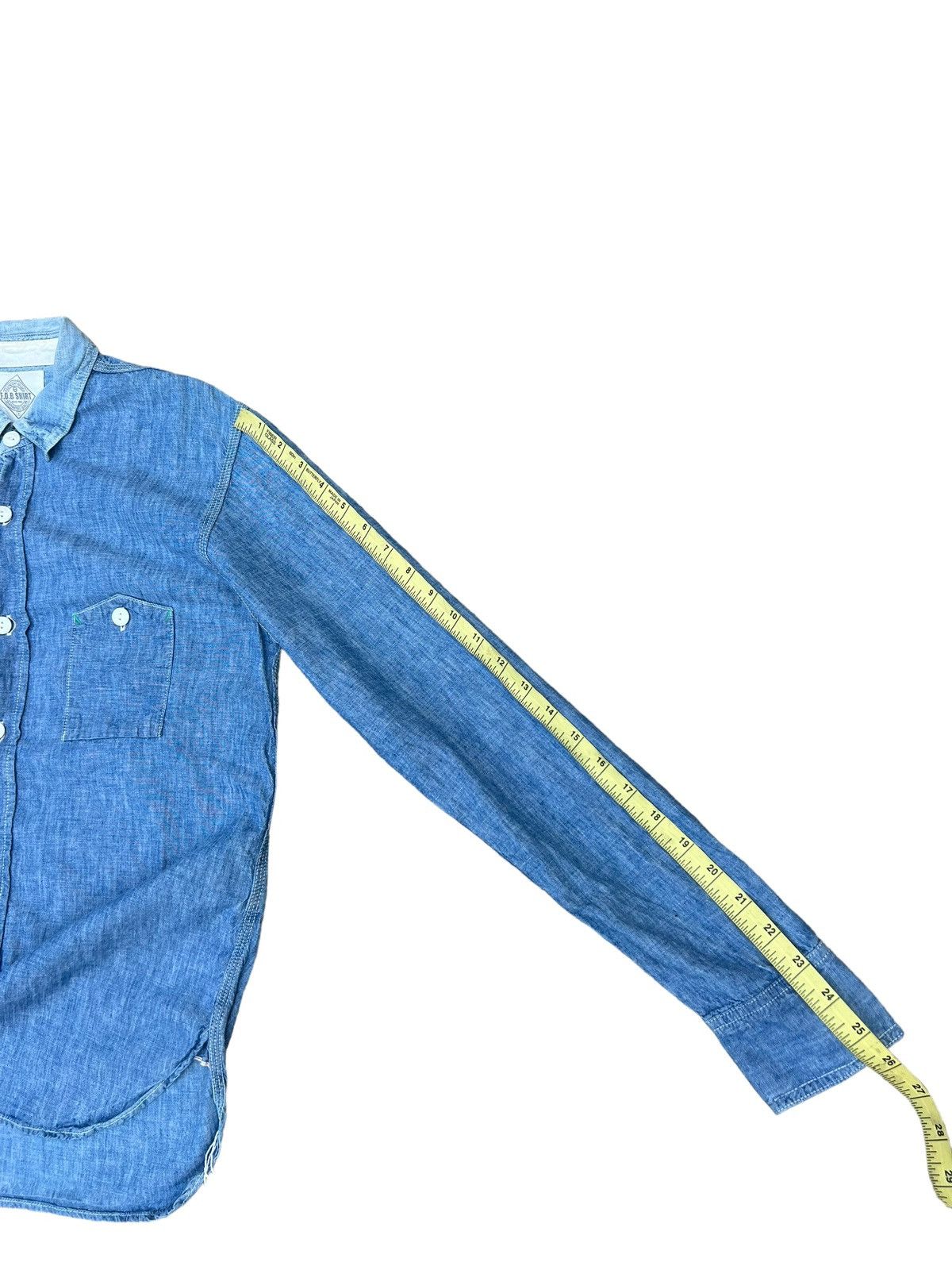 FOB Factory FOB Factory Japan Selvedge Chambray Work Shirt Size US M / EU 48-50 / 2 - 4 Thumbnail