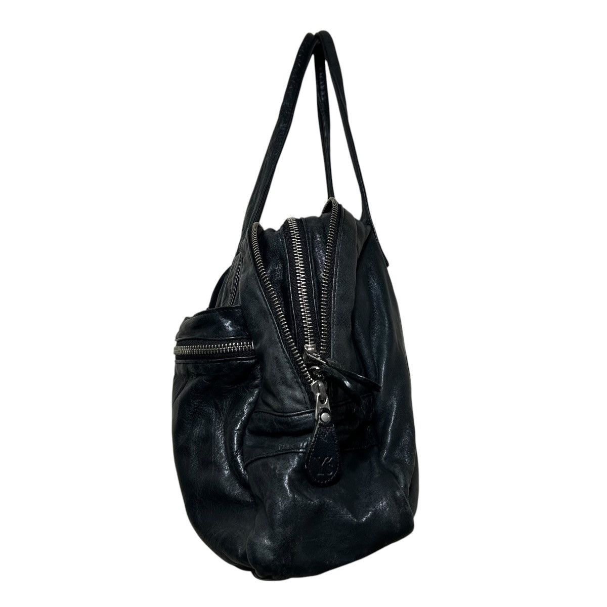 Designer × Vintage × Yohji Yamamoto Vintage Yohji Yamamoto black multi zip leather bag Size ONE SIZE - 8 Thumbnail