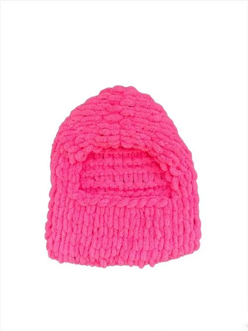 Handmade × Japanese Brand Handmade Knitted Balaclava Ski Mask Bunny Teddy Bear Style Size ONE SIZE - 2 Thumbnail
