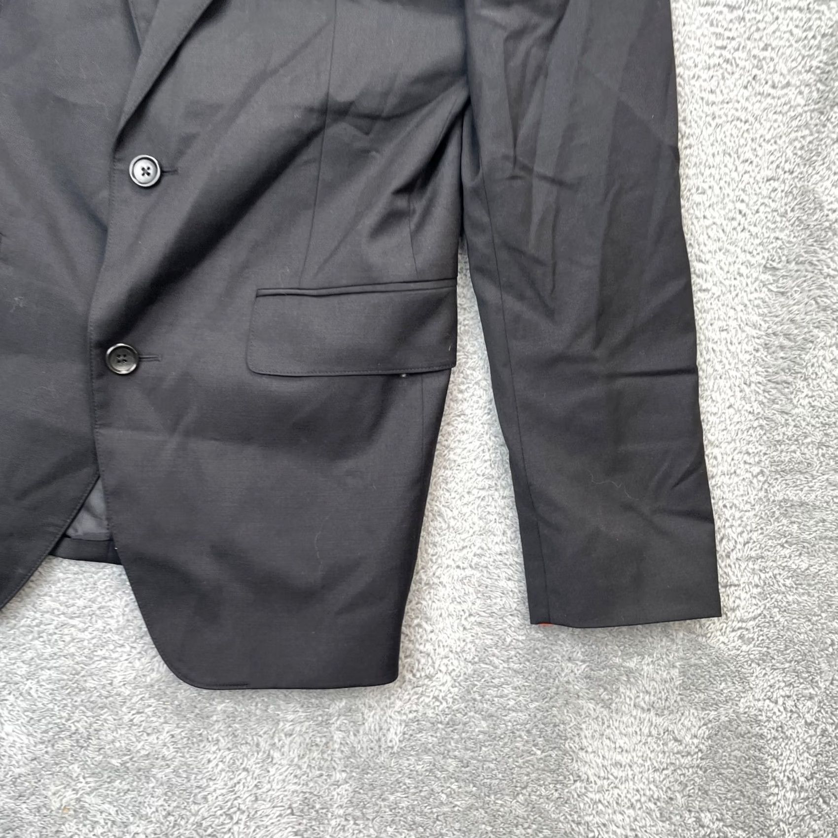 Bonobos Bonobos Slim Fit Blazer Mens 36R Black Wool Blend Stretch Coat Jacket - Single-Breasted, Notch Lapel, Double Vent, 2-Button Front - Business Casual Size 36R - 7 Thumbnail