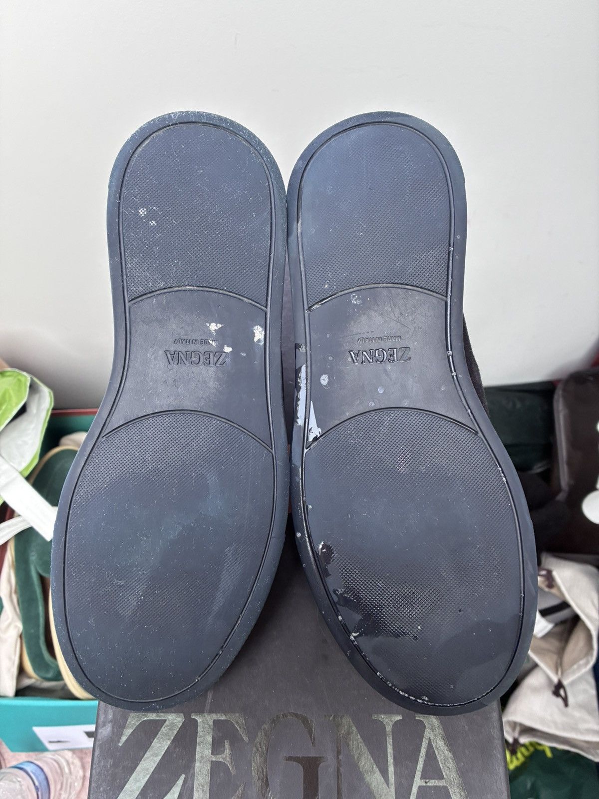 Ermenegildo Zegna Zegna black and navy triple stitch uk 7 eu 41 Size US 8 / EU 41 - 4 Thumbnail