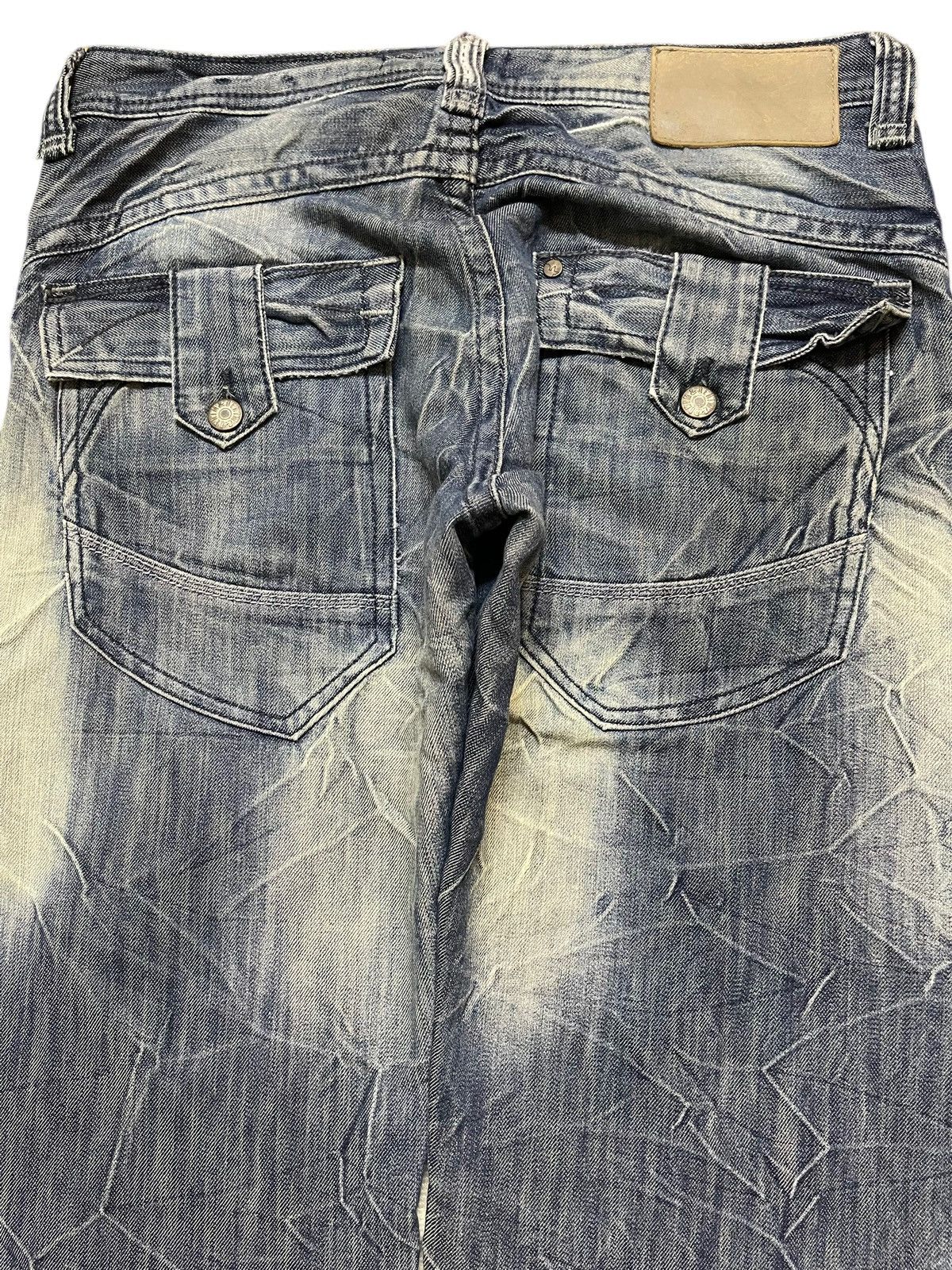 14th Addiction Vintage Japanese Brand Blue Wash Thunder Style Loose Jeans Size US 32 / EU 48 - 5 Thumbnail