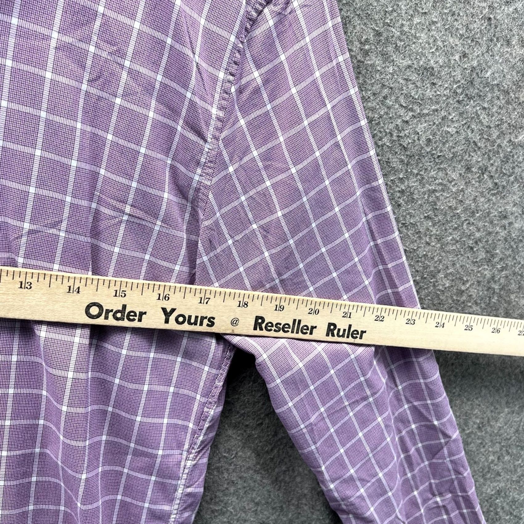 Bonobos Bonobos Shirt Mens Small Purple Button Down Slim Fit Windowpane Check Vintage Size US S / EU 44-46 / 1 - 3 Thumbnail