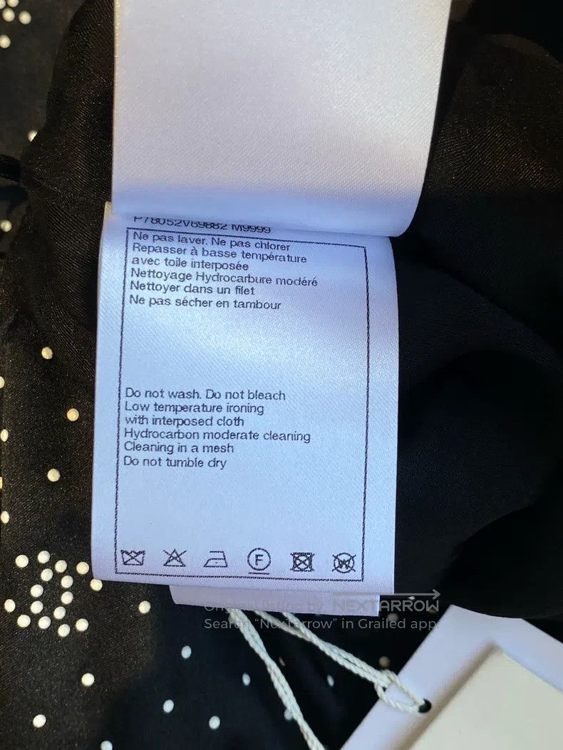 Chanel Chanel 24-year-old black dotted silk skirt Size 25" / US 0 / IT 36 - 6 Thumbnail