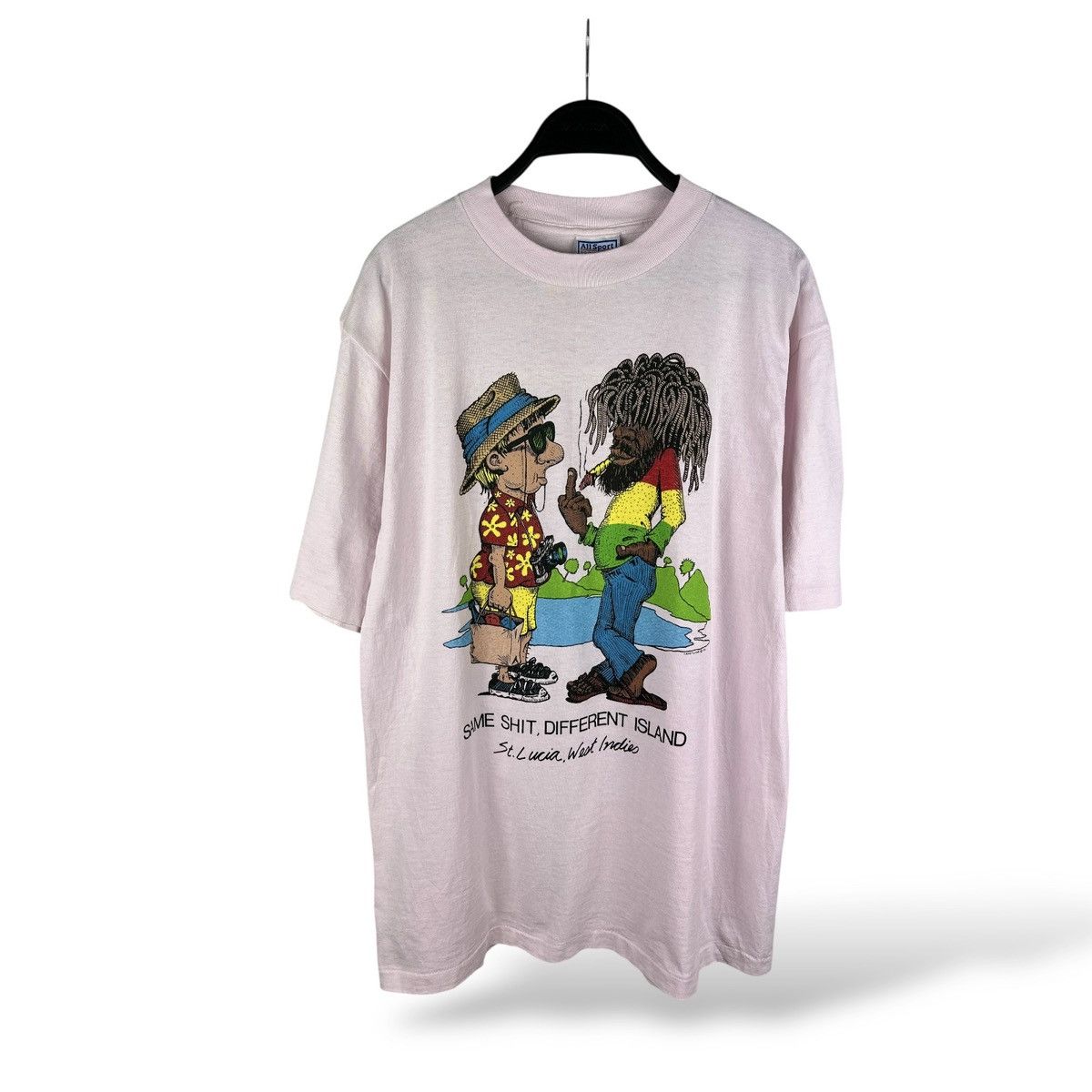 Vintage Vintage 1992 Same Sh*t Different Island Single Stitch Tee Size US XL / EU 56 / 4 - 1 Thumbnail