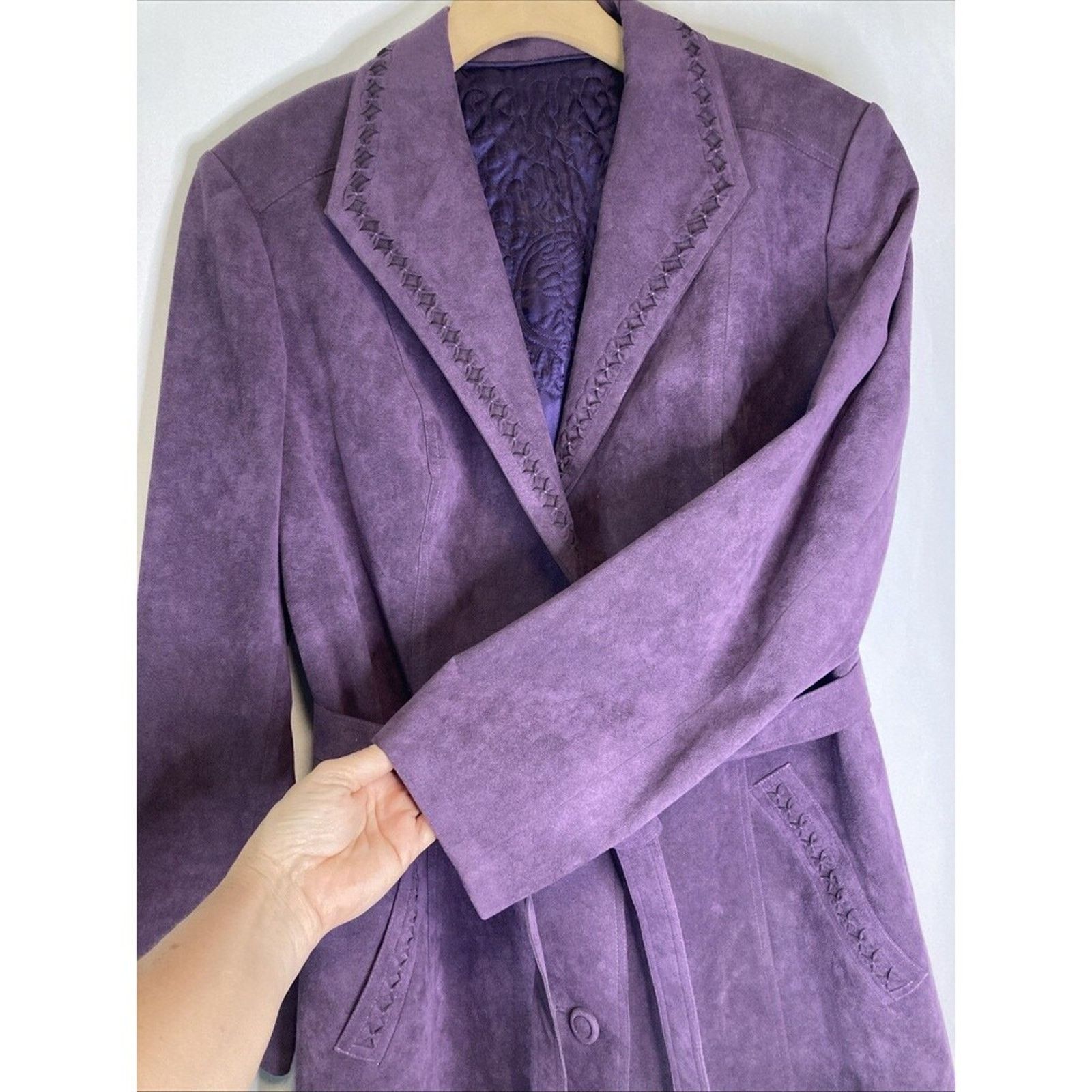Vintage Vtg Suede Leather Jacket Western Women's L Tailored Bespoke Size L / US 10 / IT 46 - 7 Thumbnail