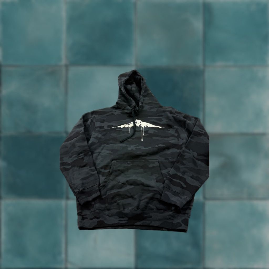 Vintage Pacific Northfresh Hoodie Mens Medium Black Camo Drip Mountain Graphic Size US M / EU 48-50 / 2 - 1 Thumbnail