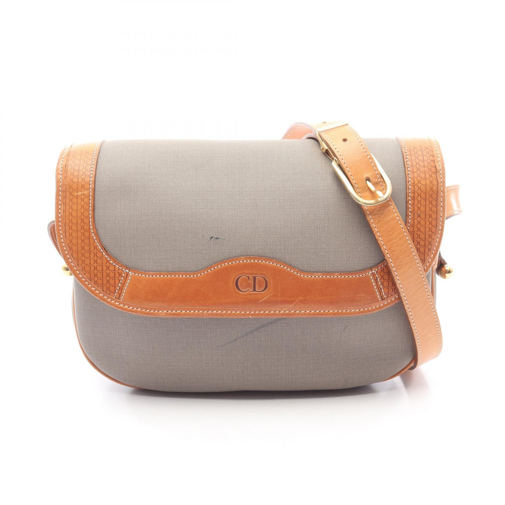 Dior Dior Christian Dior CD Logo Coated Canvas Leather Shoulder Bag Plastic / Synthetic Shoulder Bag DUTY FREE for USA Size ONE SIZE - 1 Thumbnail