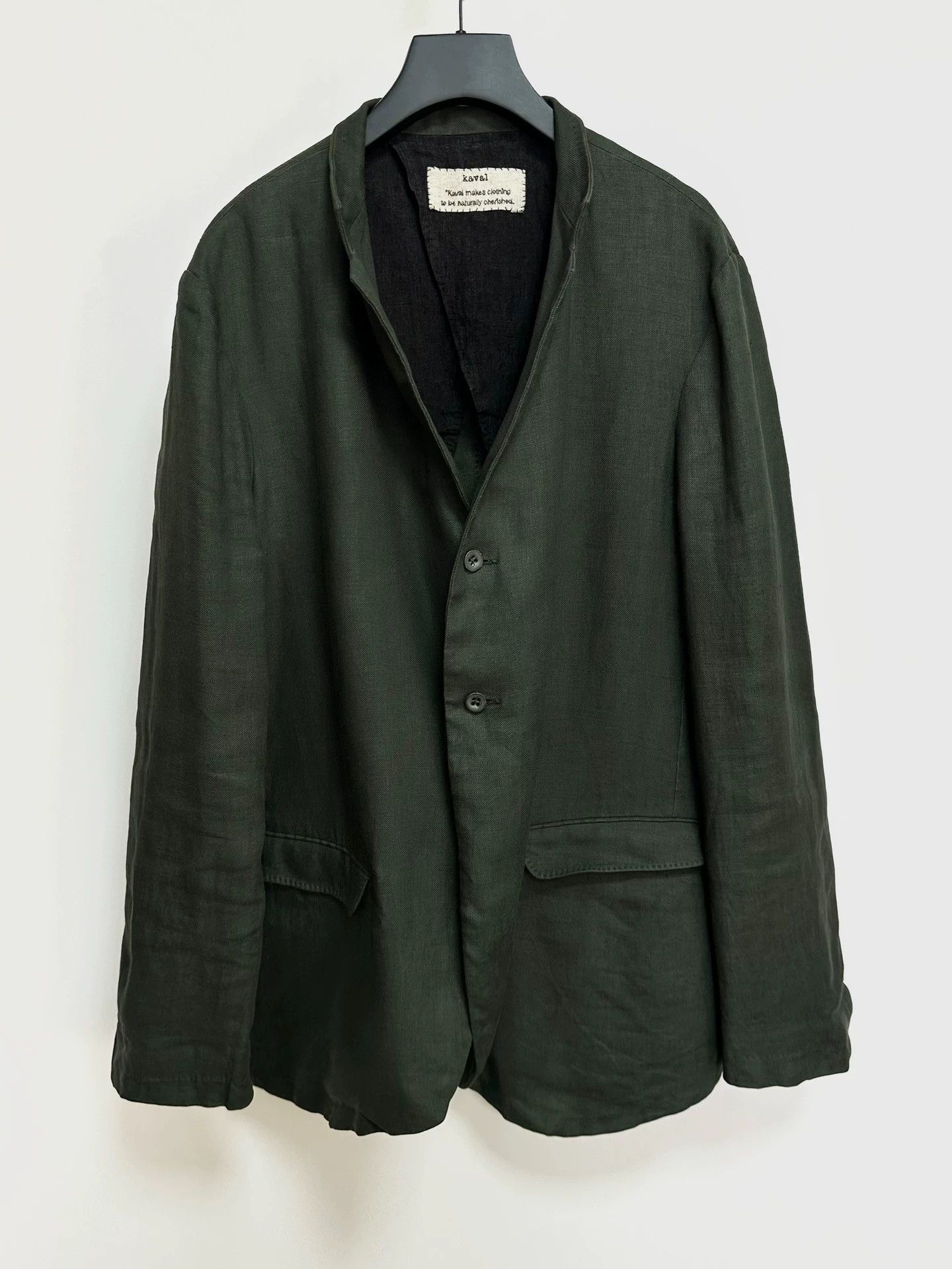 Other kaval ink-dyed linen jacket L gray-green Japan Size US L / EU 52-54 / 3 - 2 Thumbnail