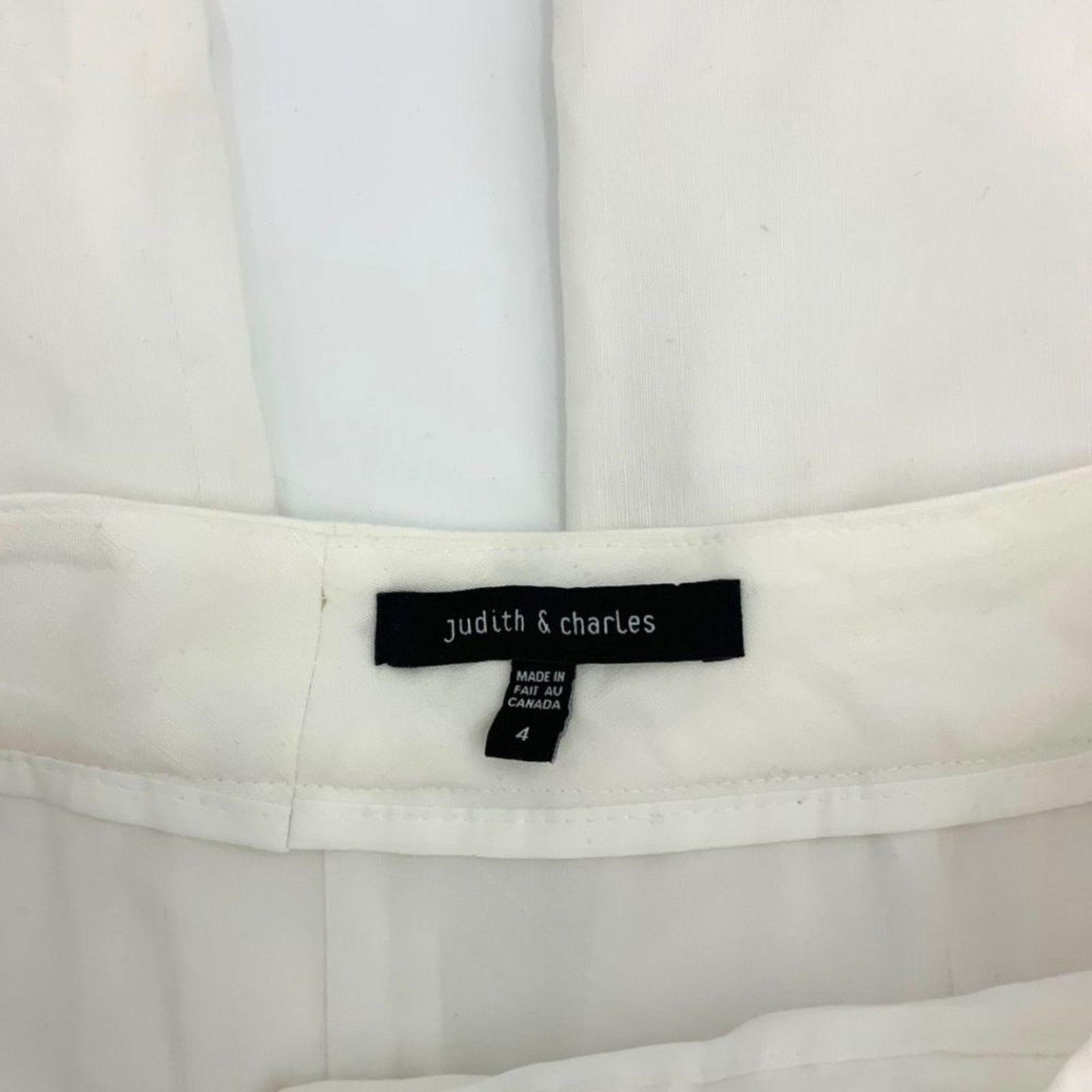 Other Judith & Charles White Quinn Linen Blend Pant 4 NWOT $450 Size 27" / US 4 / IT 40 - 4 Thumbnail