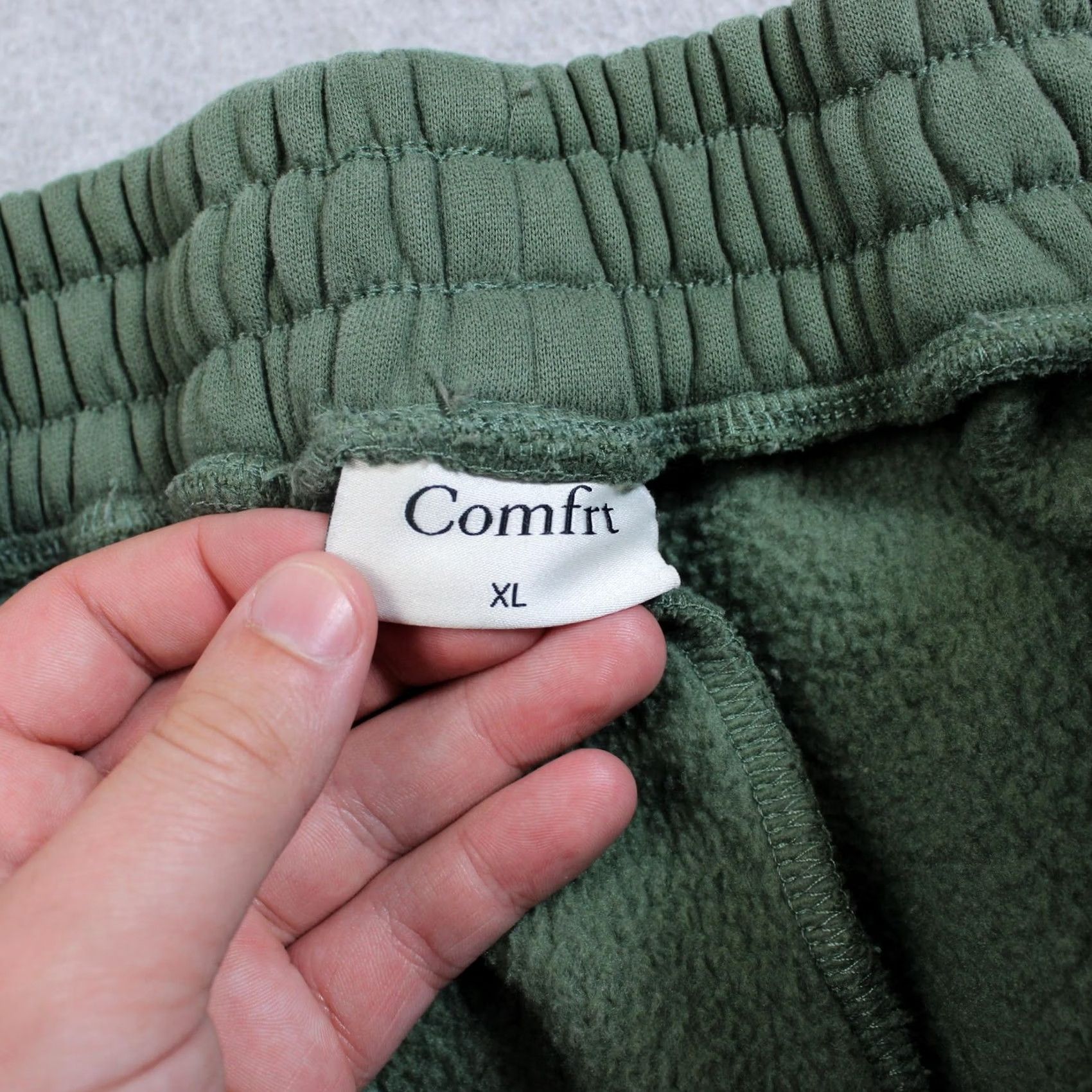 Vintage VINTAGE? No — Comfrt Sweatpants Mens XL Green Fleece Joggers Elastic Waist Loungewear Cozy Size US 36 / EU 52 - 3 Thumbnail