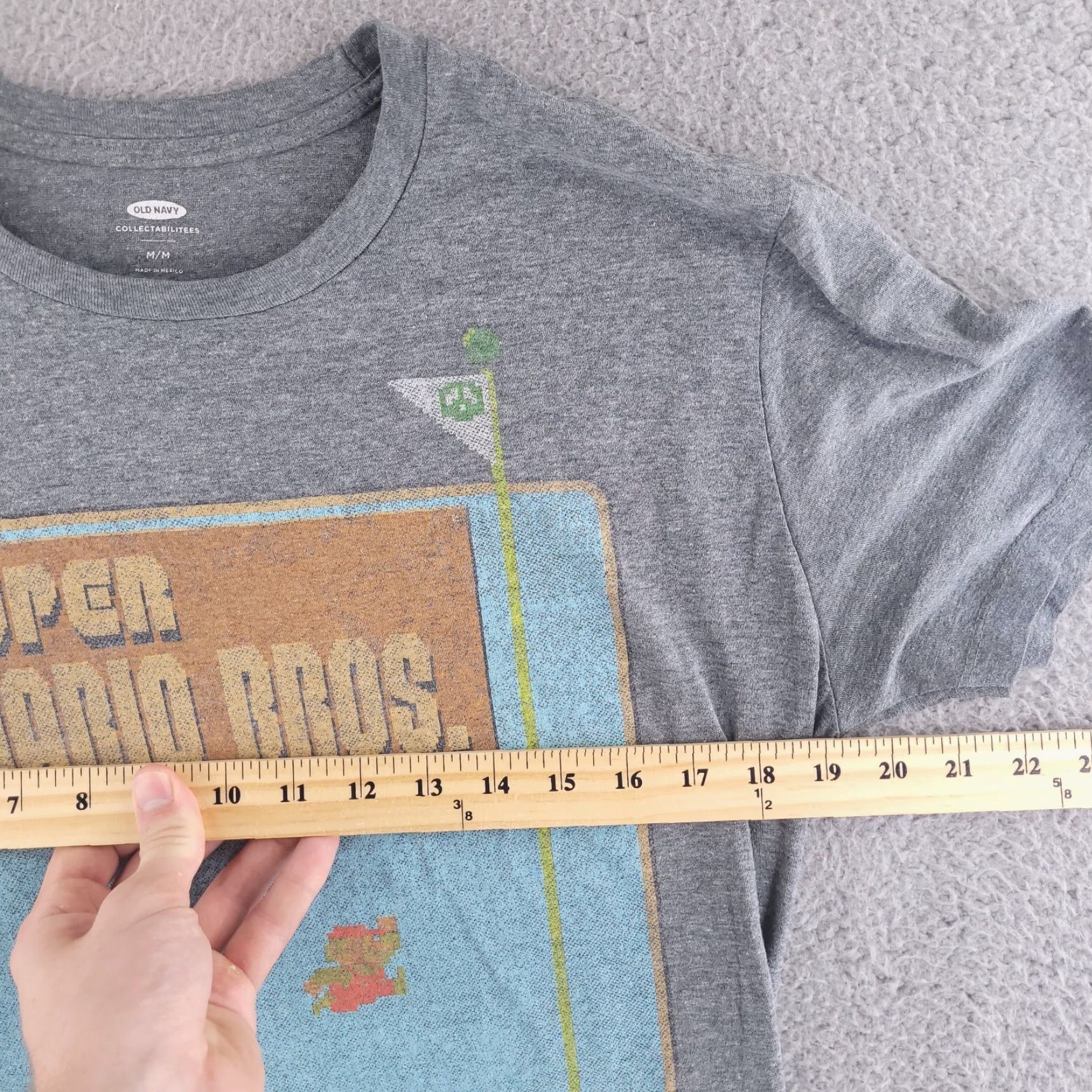Old Navy Old Navy Shirt Mens Medium Gray Super Mario Bros Graphic Tee Collectabilitees) Size US M / EU 48-50 / 2 - 6 Thumbnail