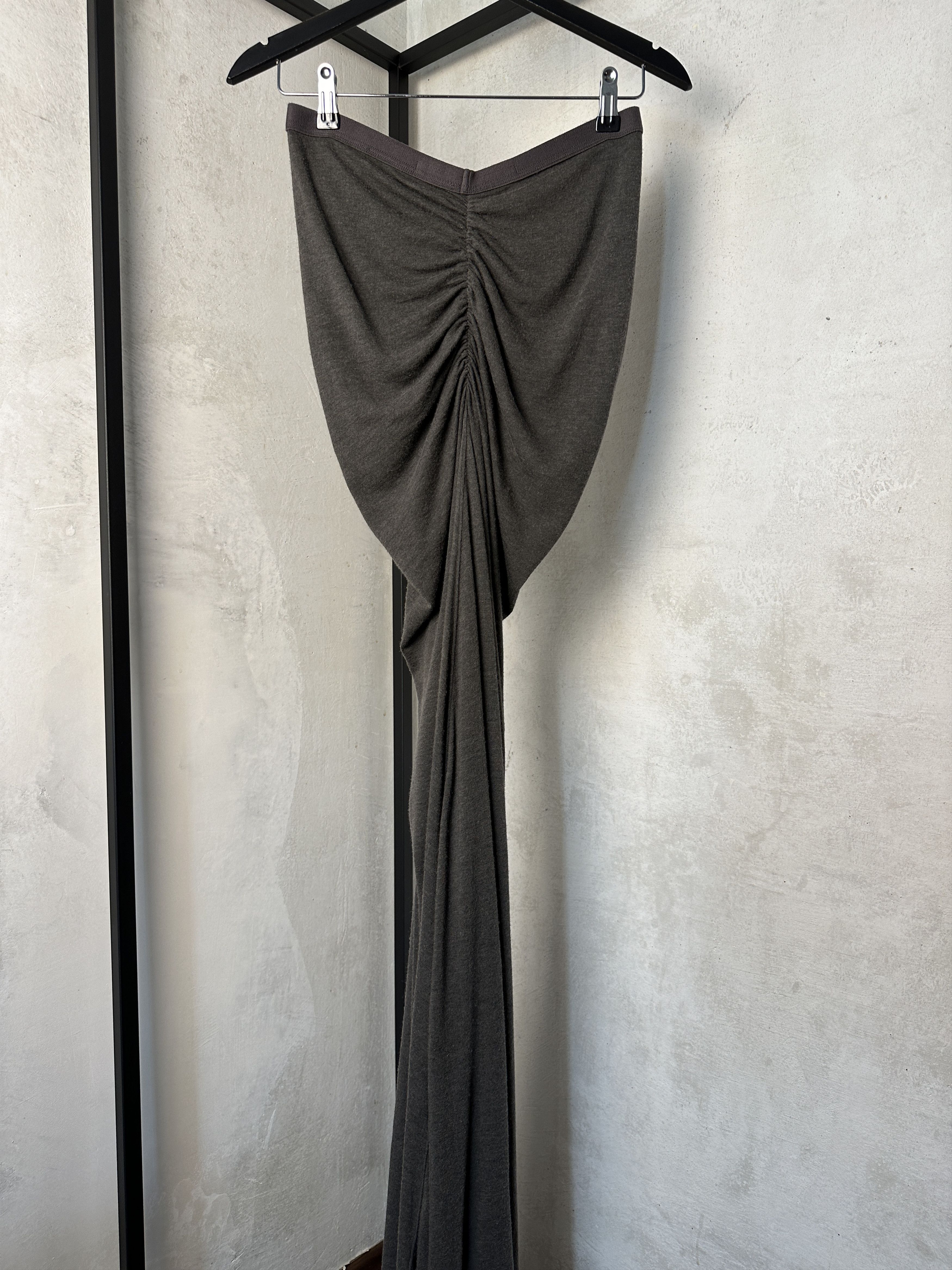 Rick Owens Rick Owens Lilies Ruche Jersey Maxi Skirt in Dark Dust Size 27" / US 4 / IT 40 - 10 Thumbnail